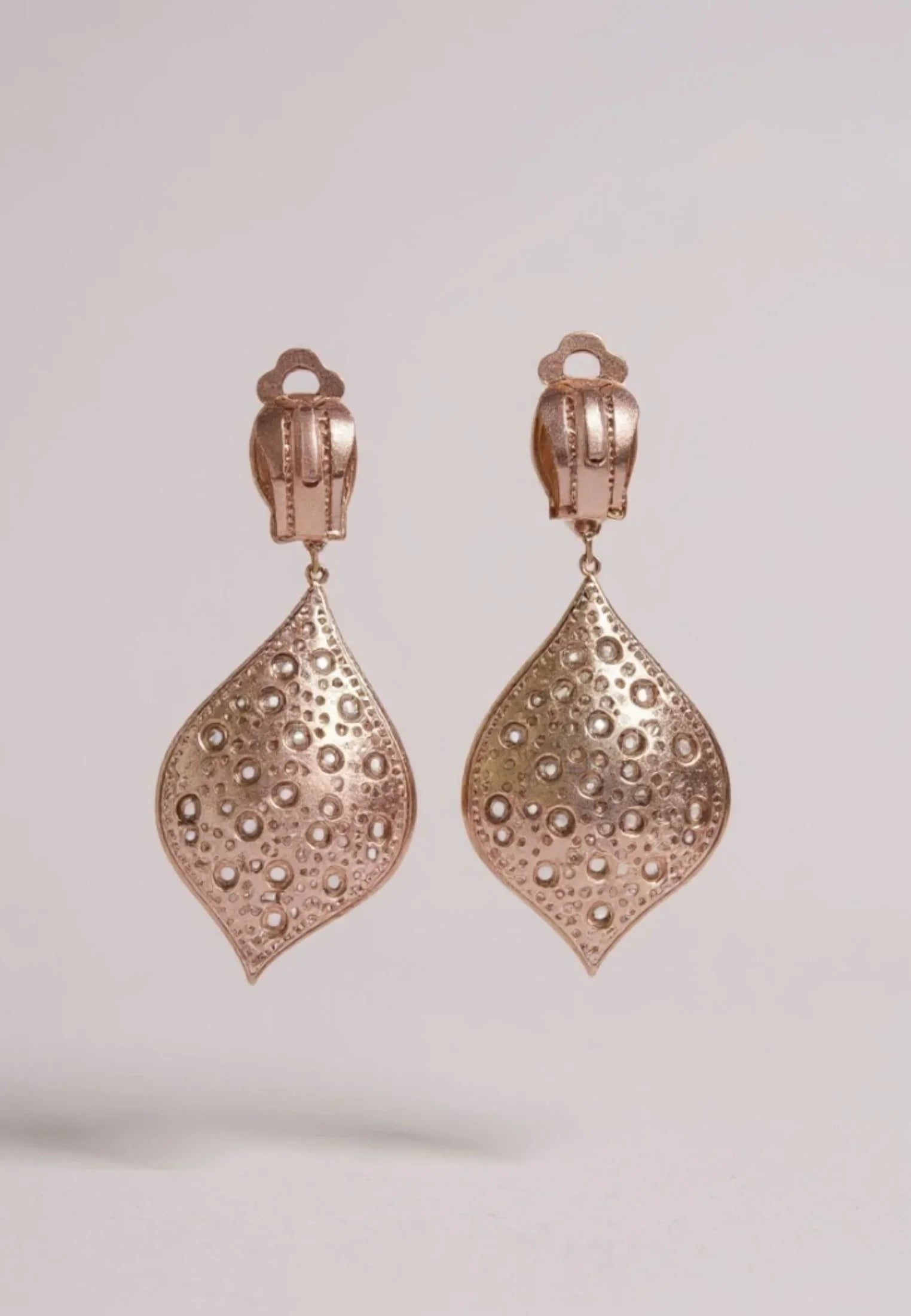 Clip-on backing of the earrings.