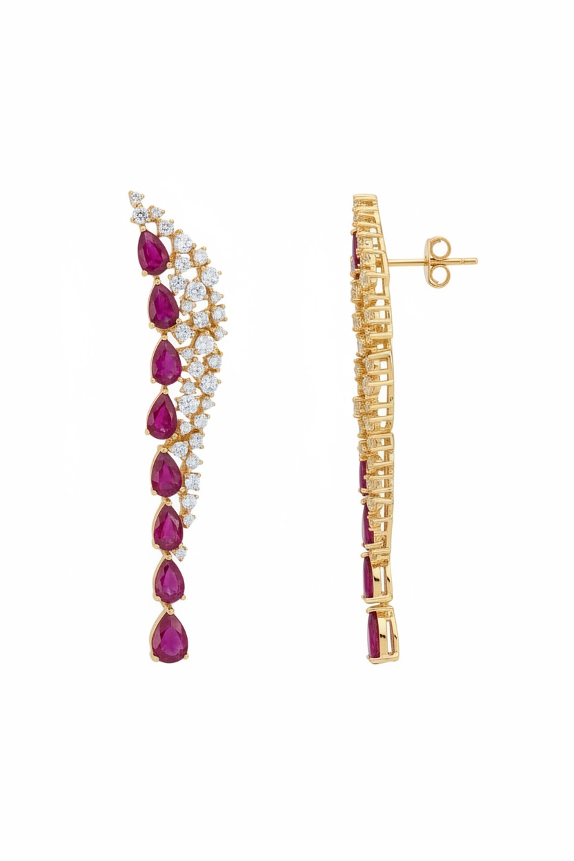 Push backing of the earrings.