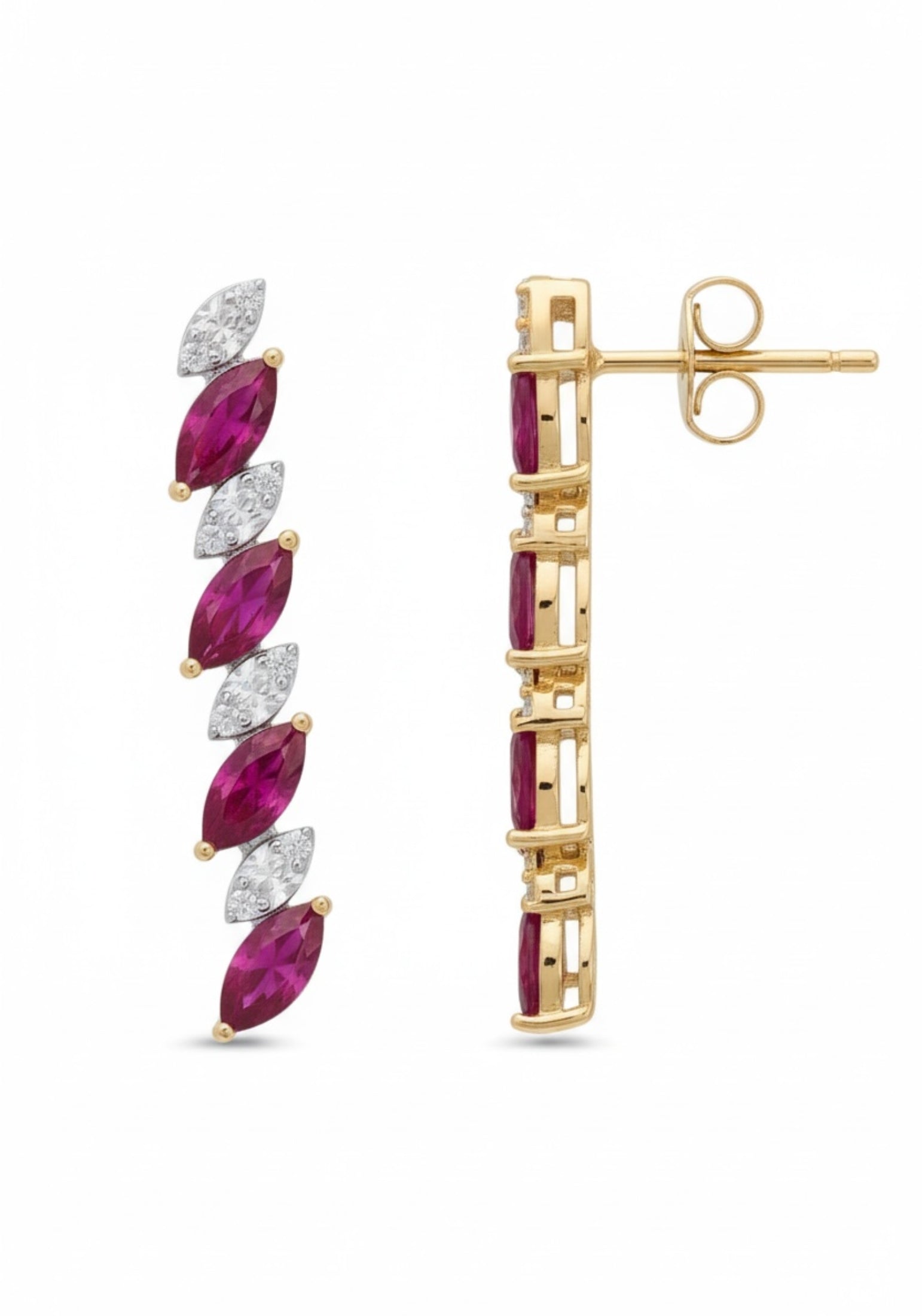 Push backing of the earrings.