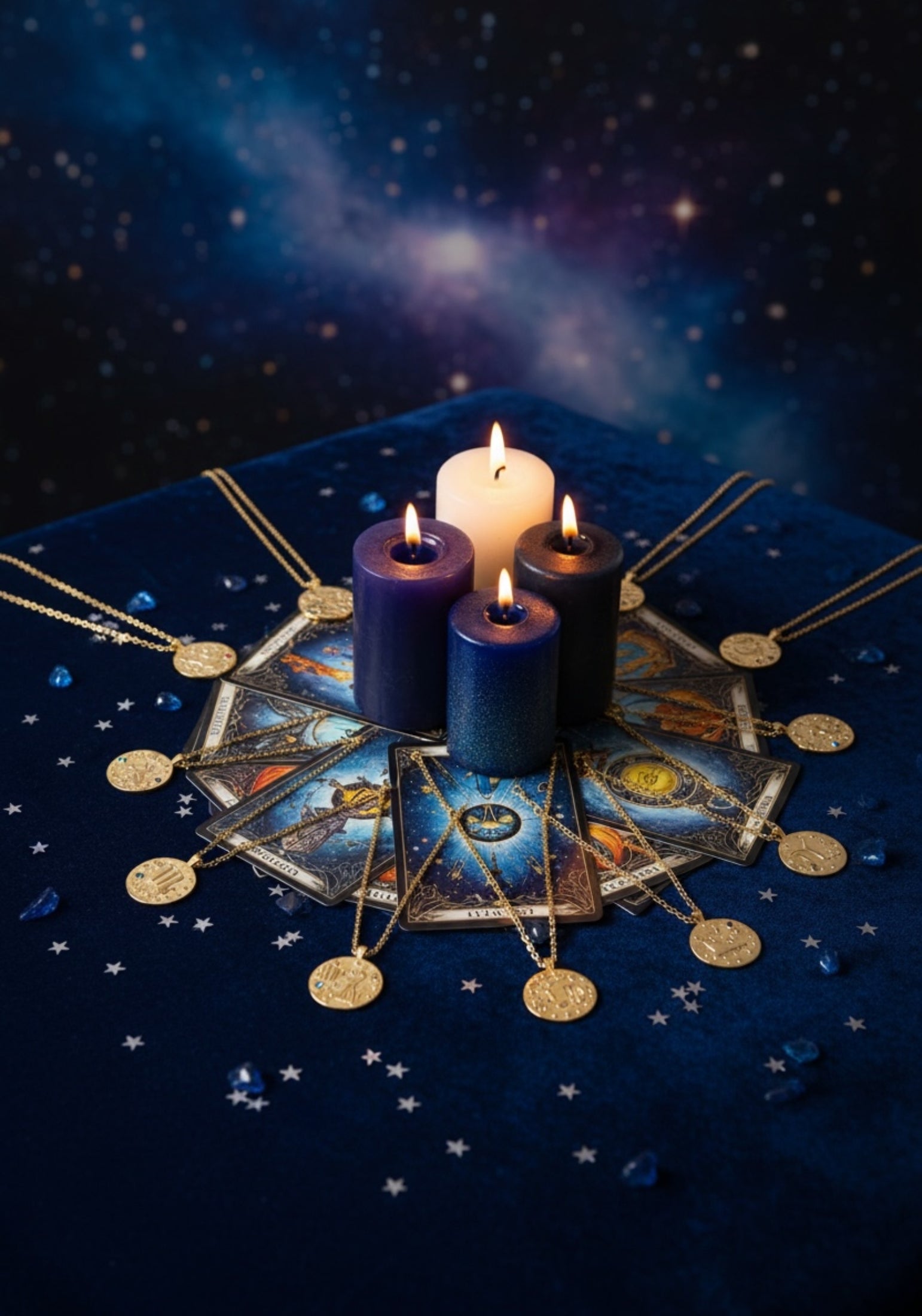 Zodiac Birthstone Talisman Necklace Pisces Gold