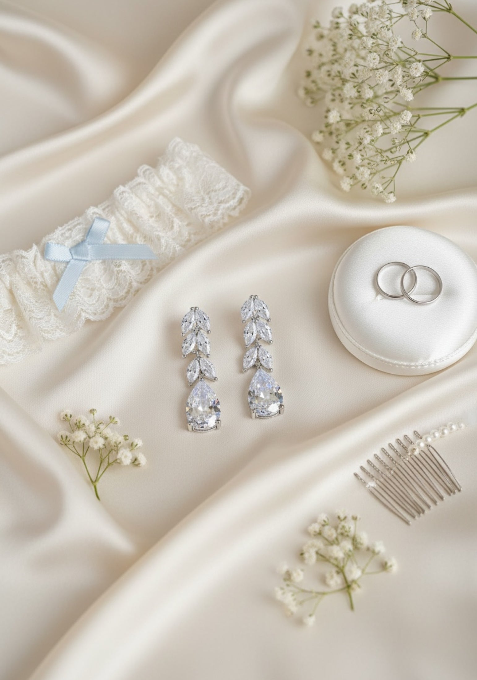 Happy Ever After Drop Earrings Silver