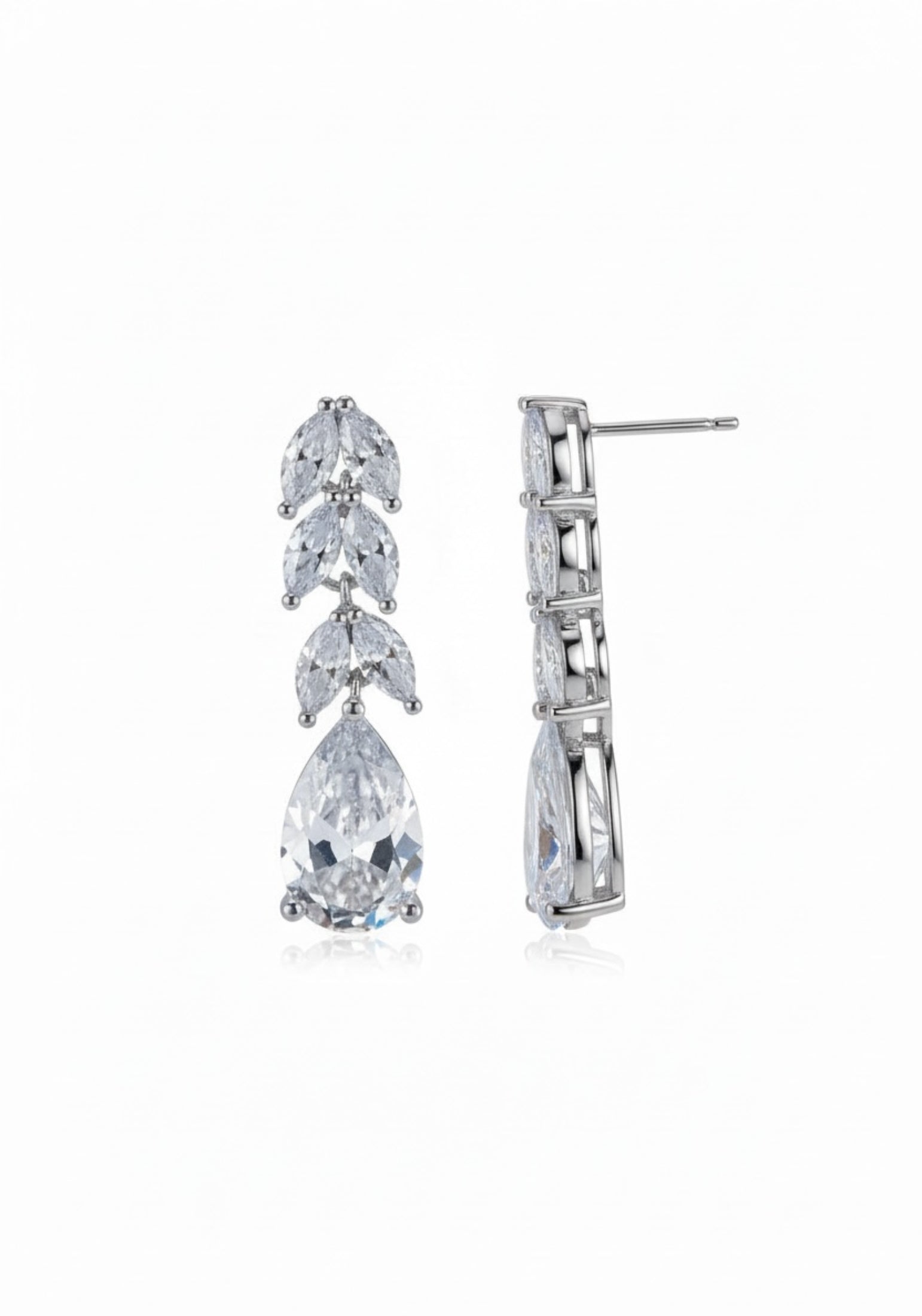 Happy Ever After Drop Earrings Silver