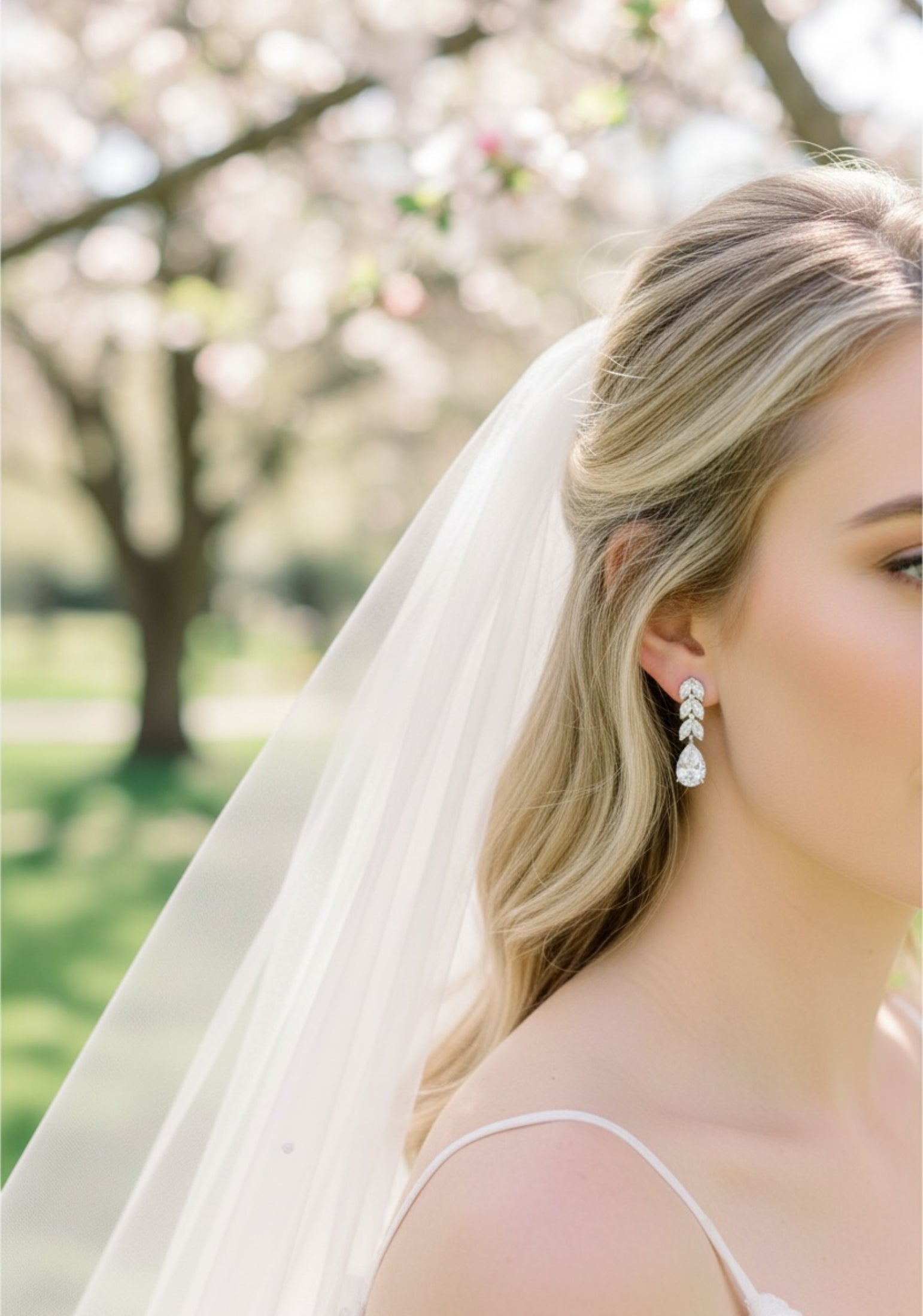 Happy Ever After Drop Earrings Silver