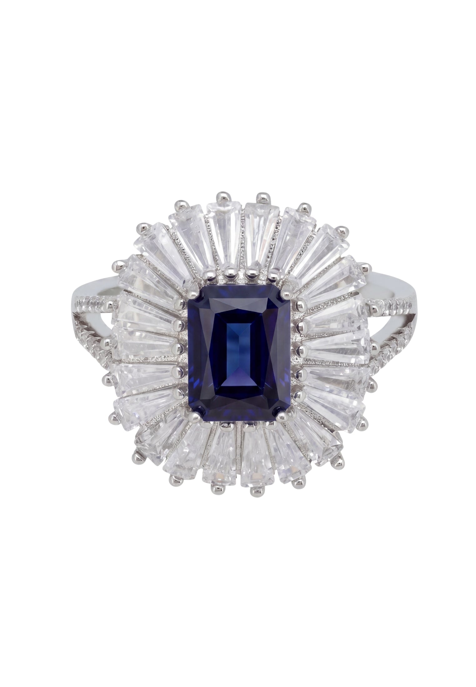 Countess Cocktail Ring Sapphire Silver