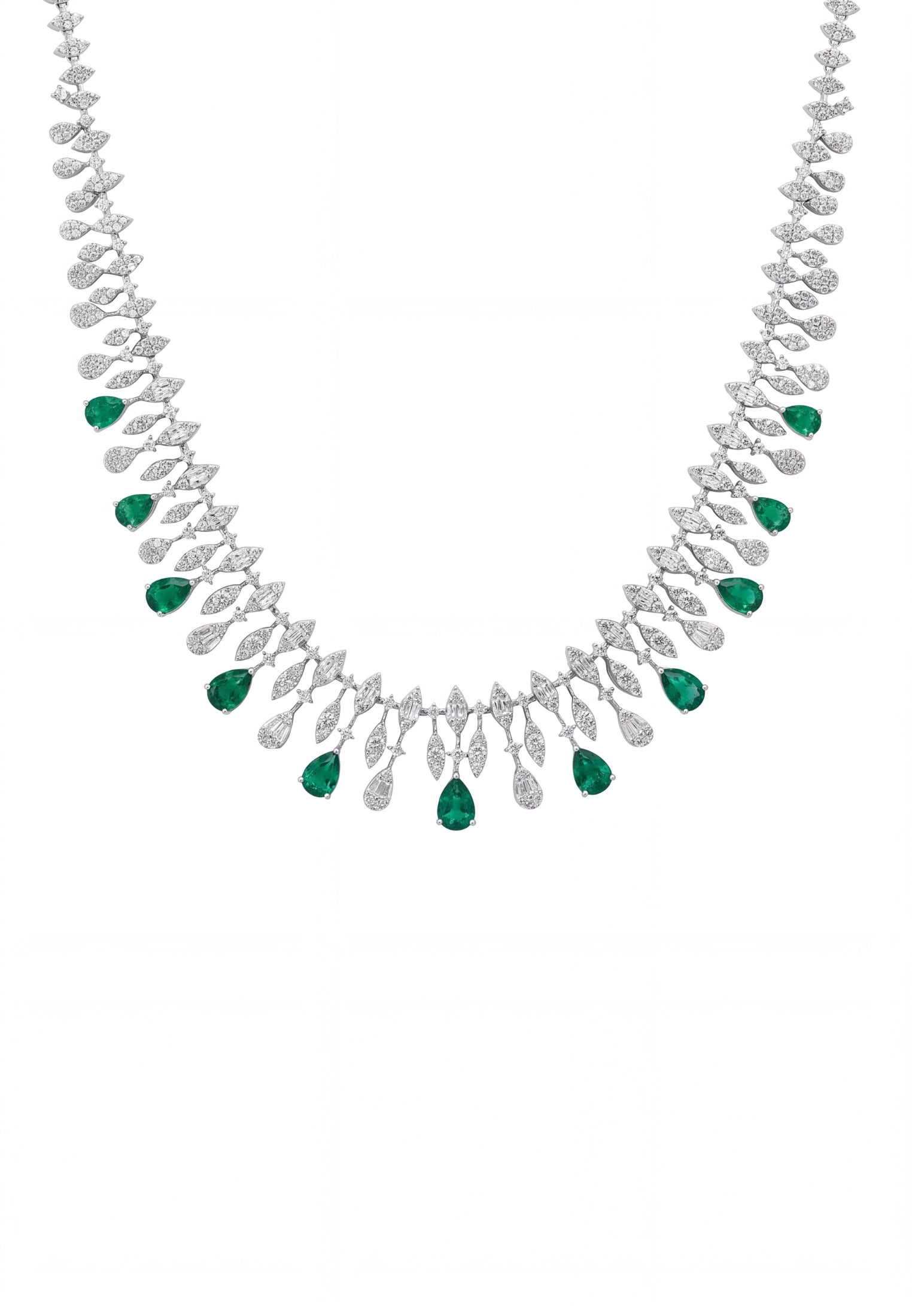 Collier de Caractère Duchess Émeraude Argent