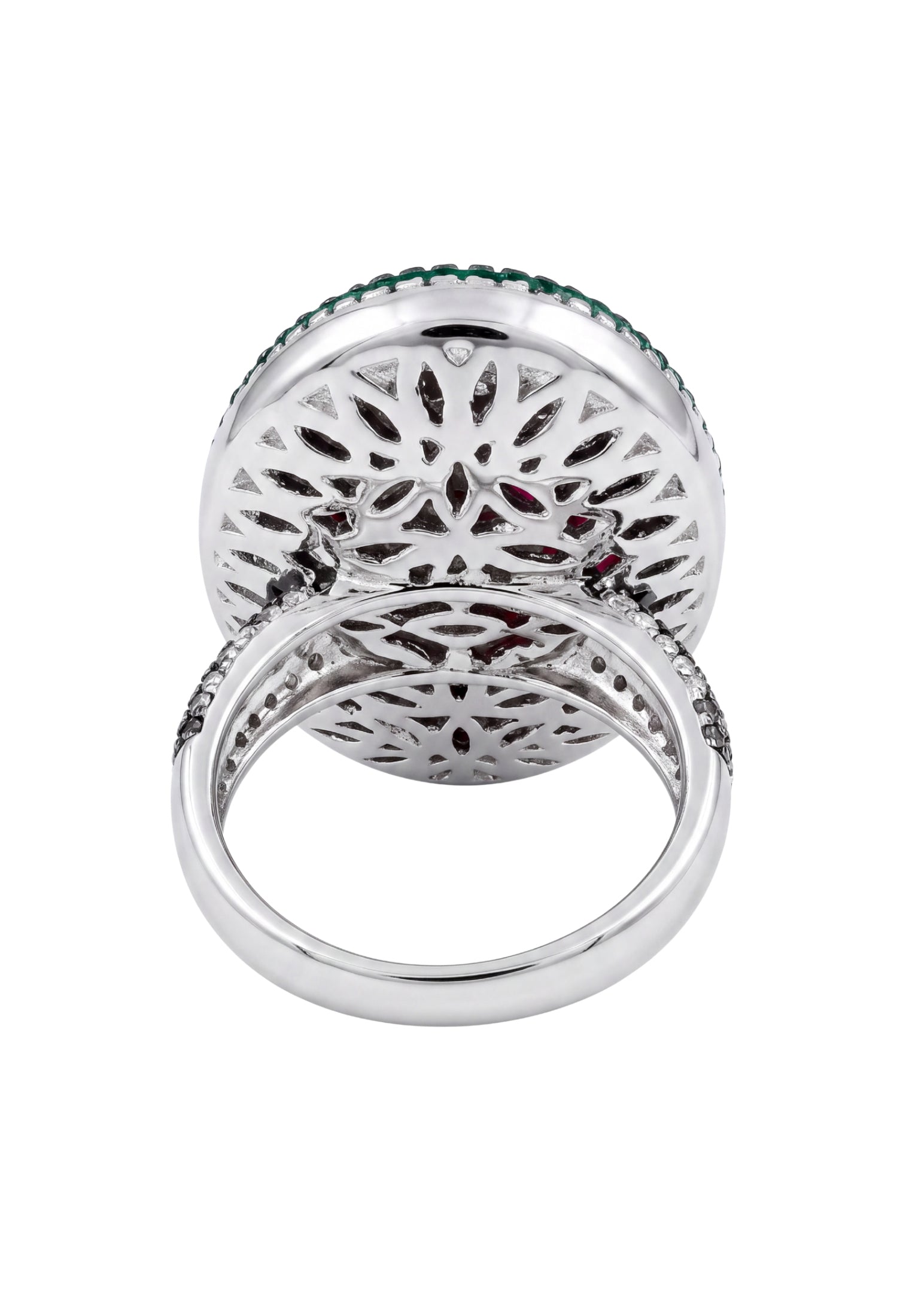Serafina Grüner Opal Cocktailring Silber