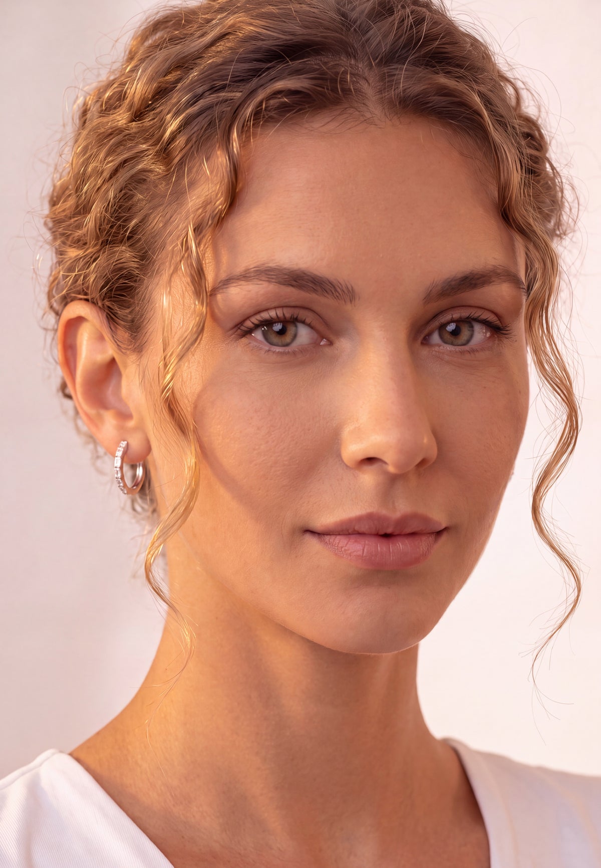 Classic Baguette Hoop Earrings Silver