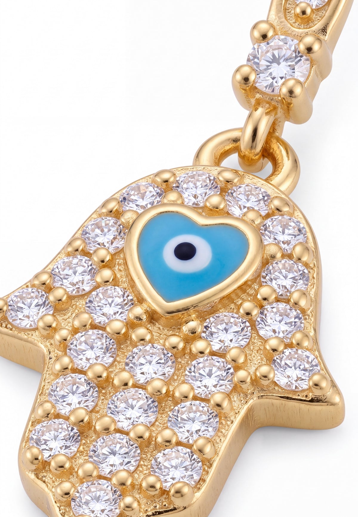 Hamsa Hand Drop Earrings Gold