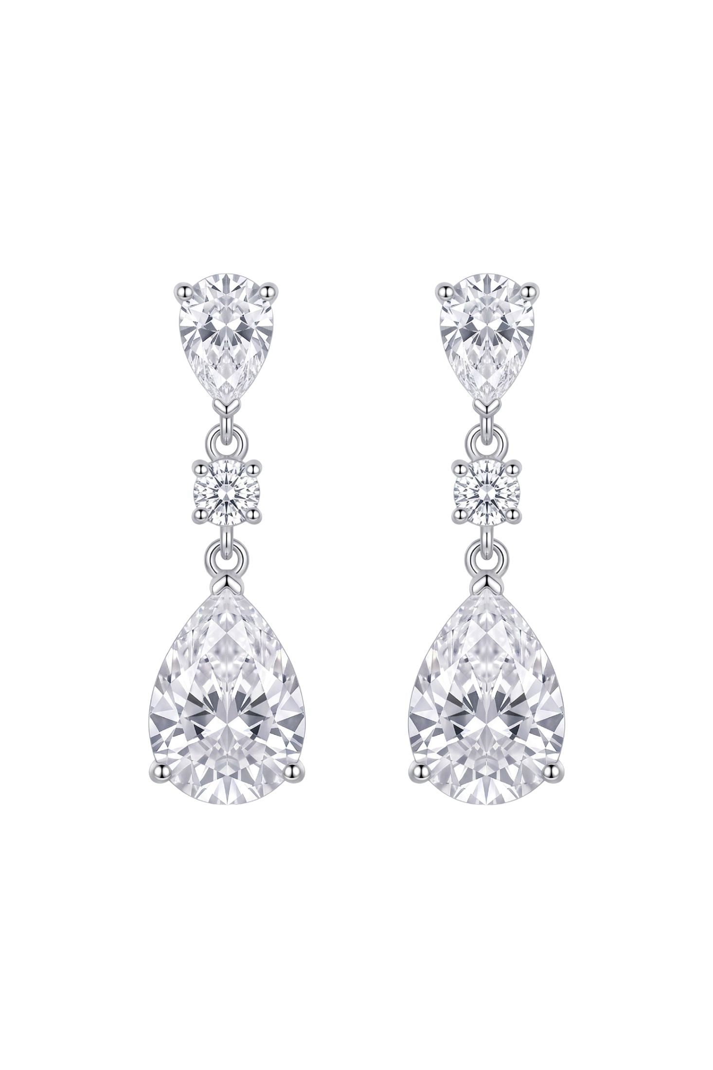 Forever After Drop Earrings Silver