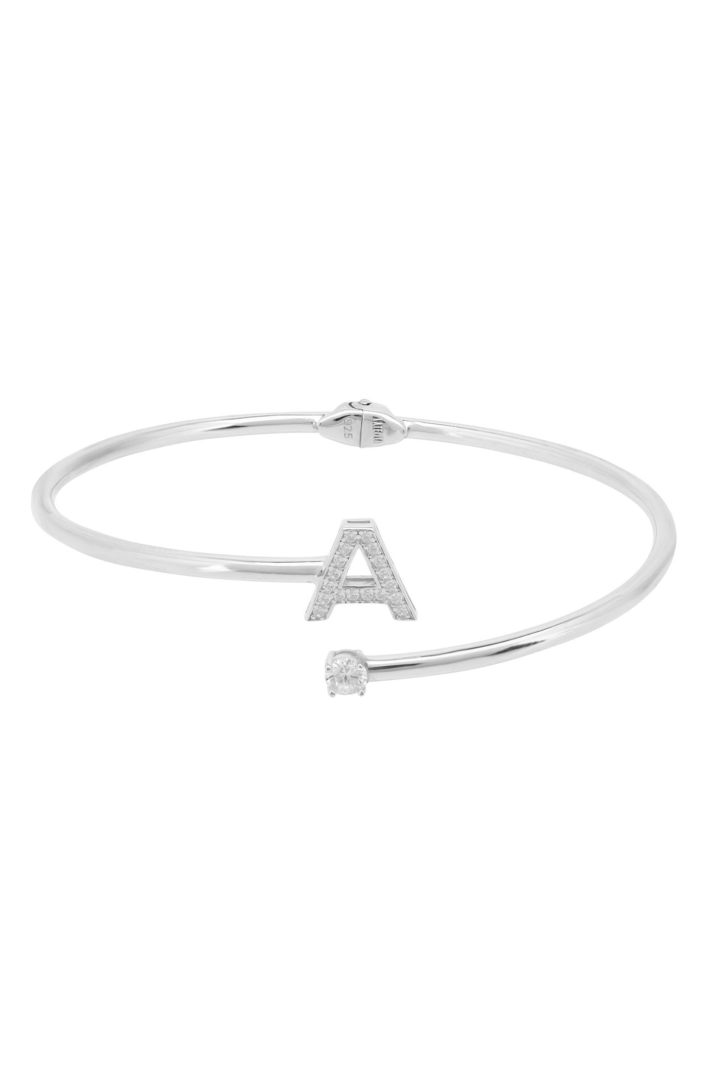 Initial 'A' silver bracelet.