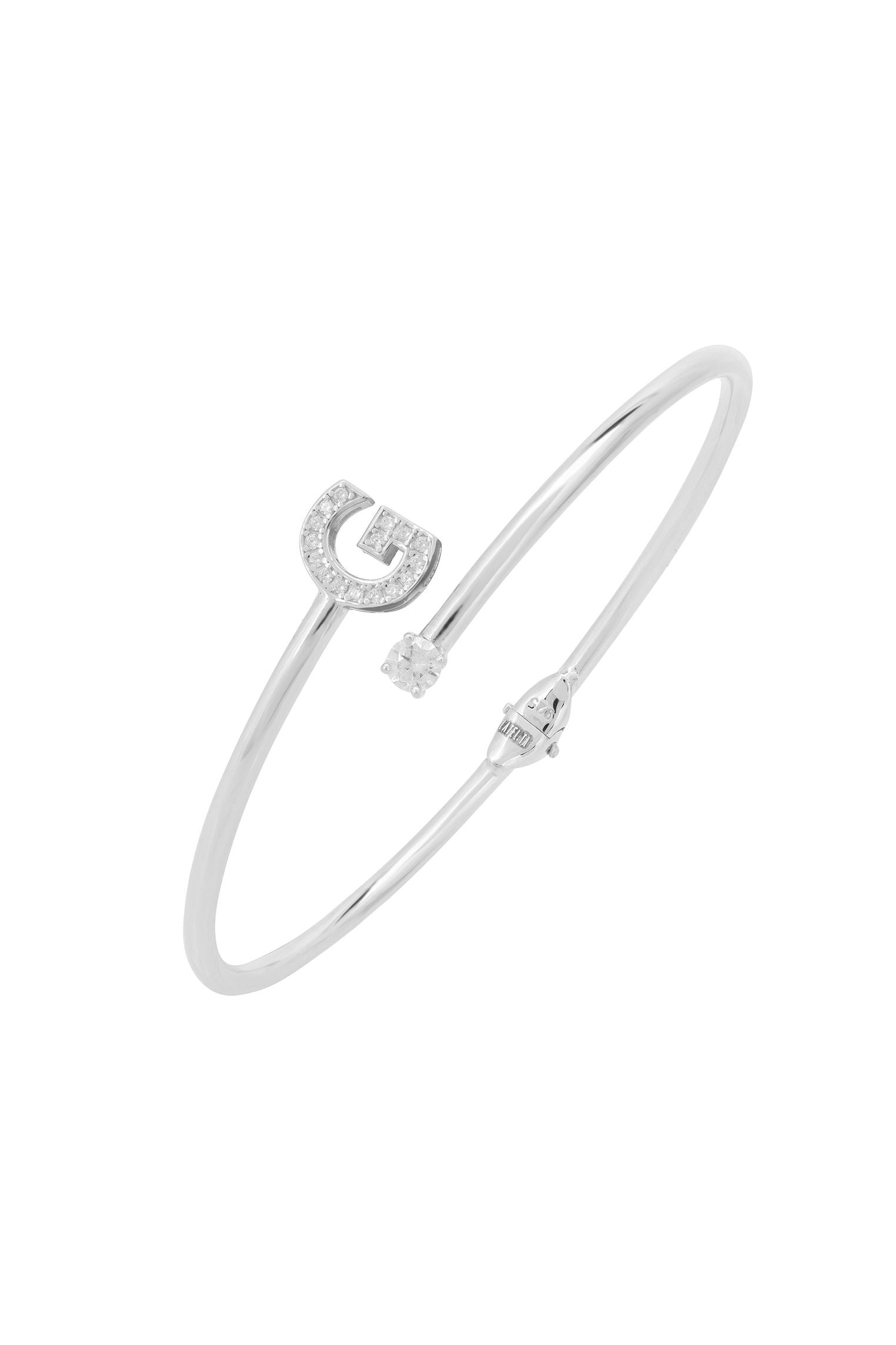 Initial 'G' silver bracelet.