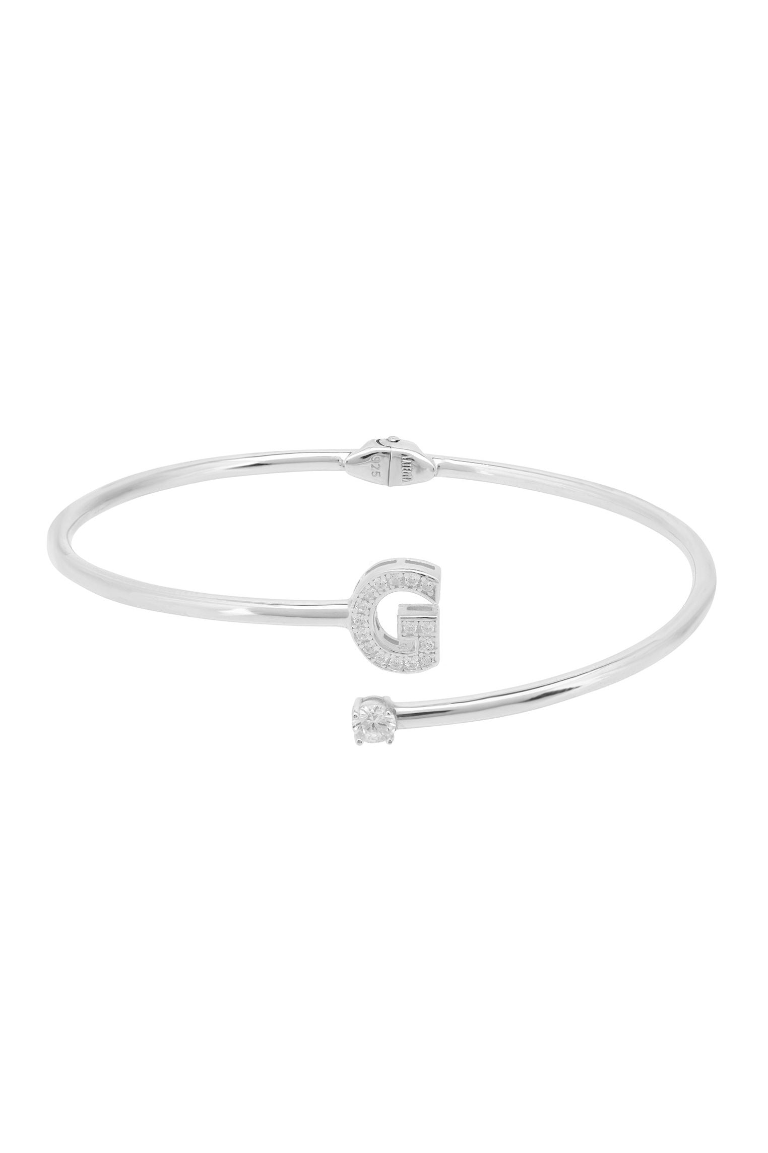 Initial 'G' silver bracelet.