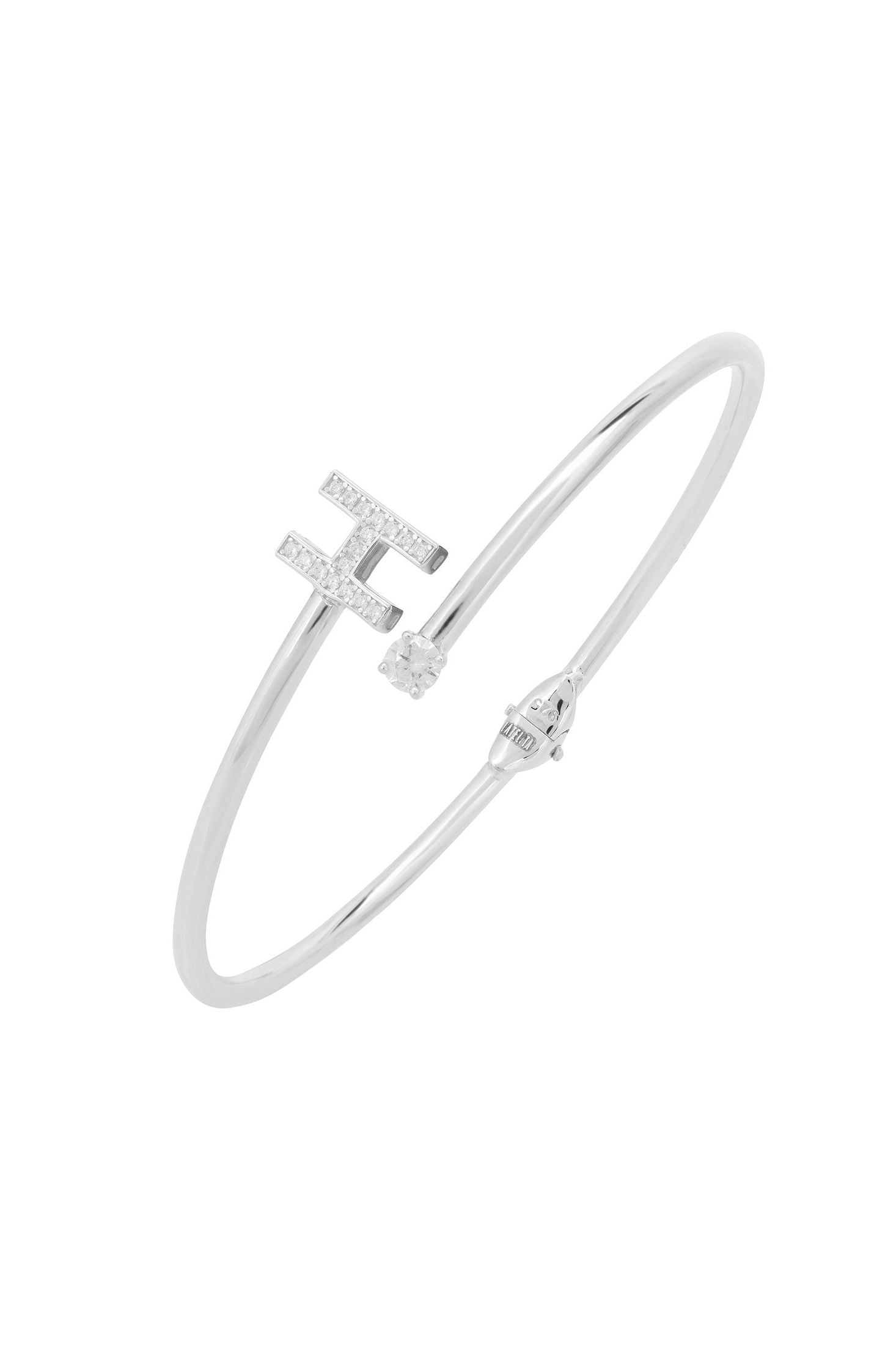 Initial 'H' silver bracelet.