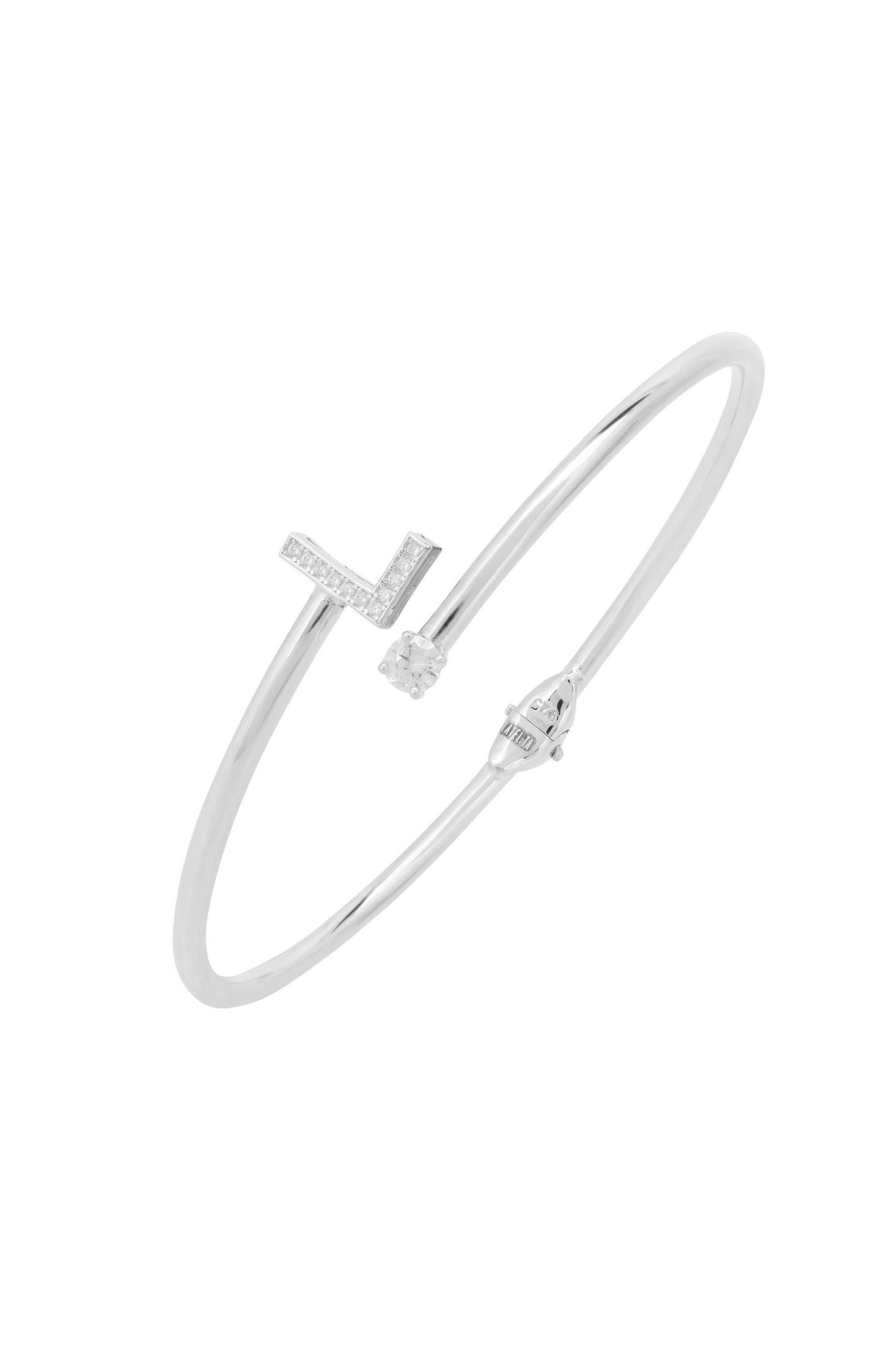 Initial 'L' silver bracelet.