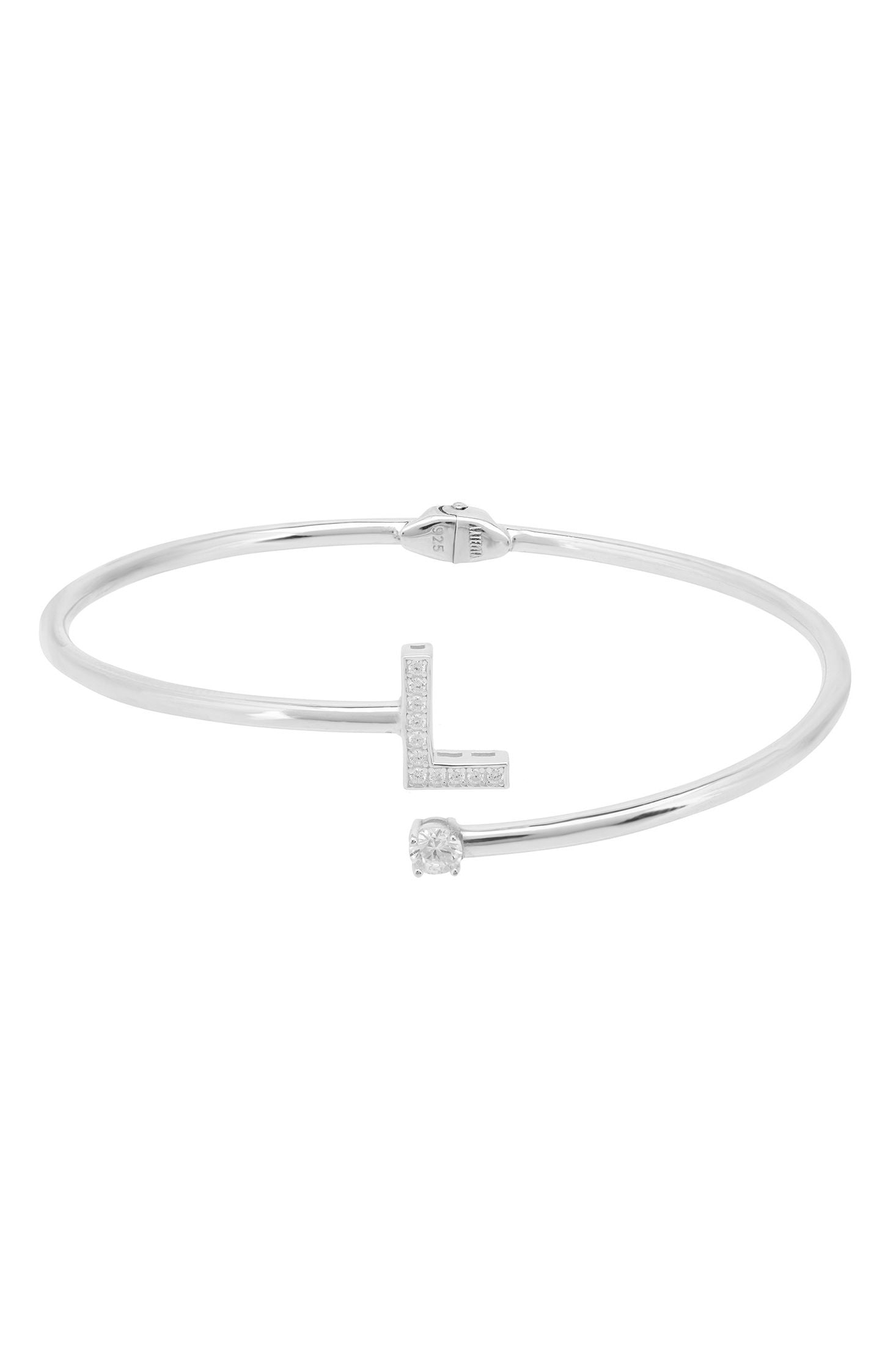 Initial 'L' silver bracelet.