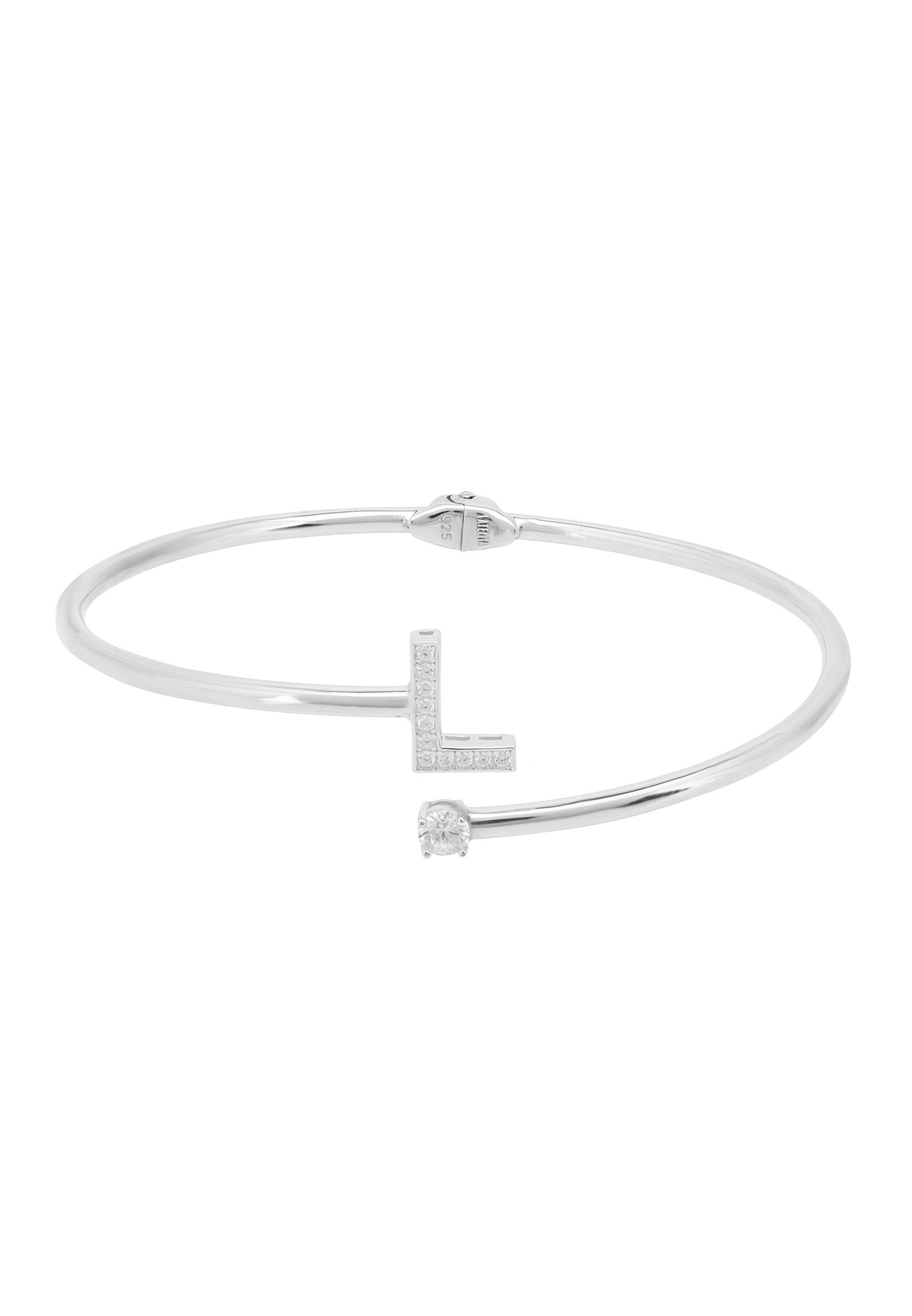 Initial 'L' silver bracelet.