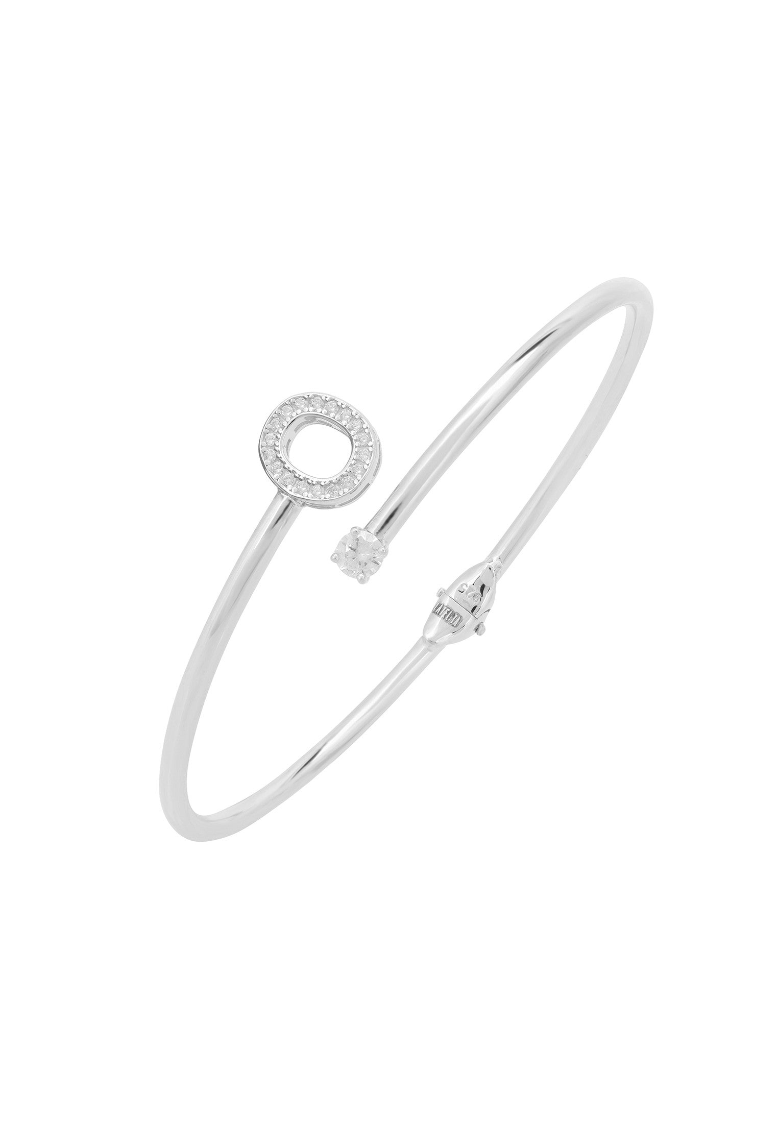Initial 'O' silver bracelet.