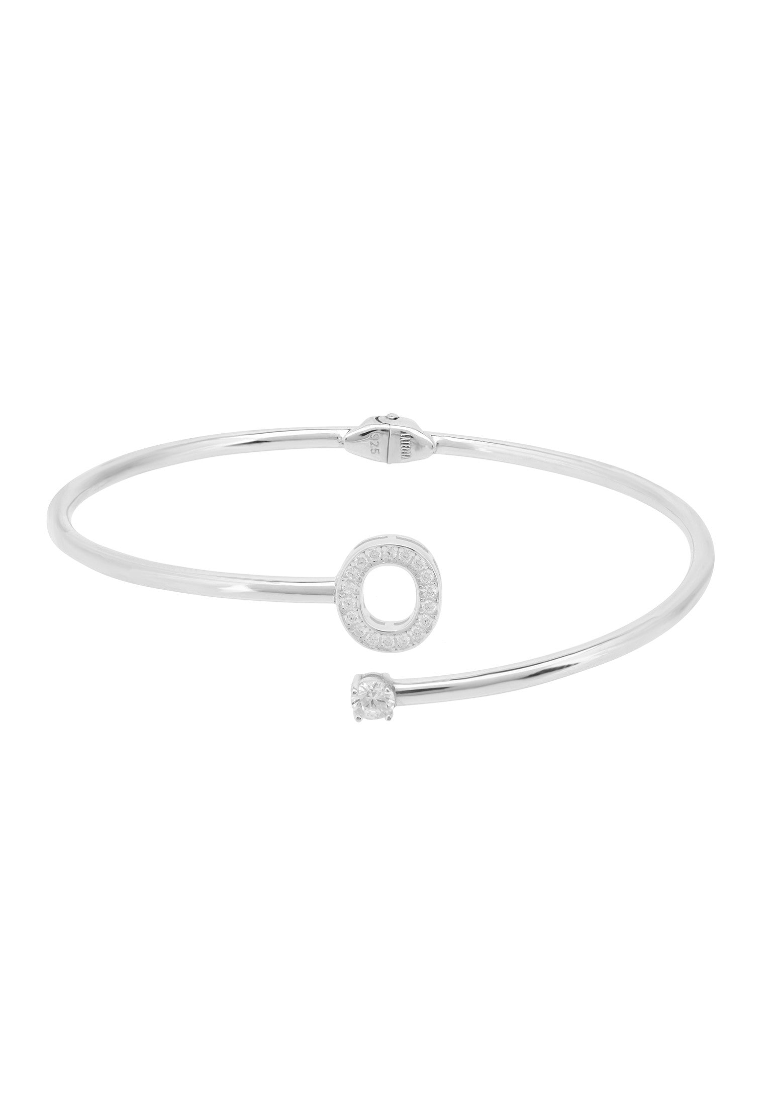 Initial 'O' silver bracelet.
