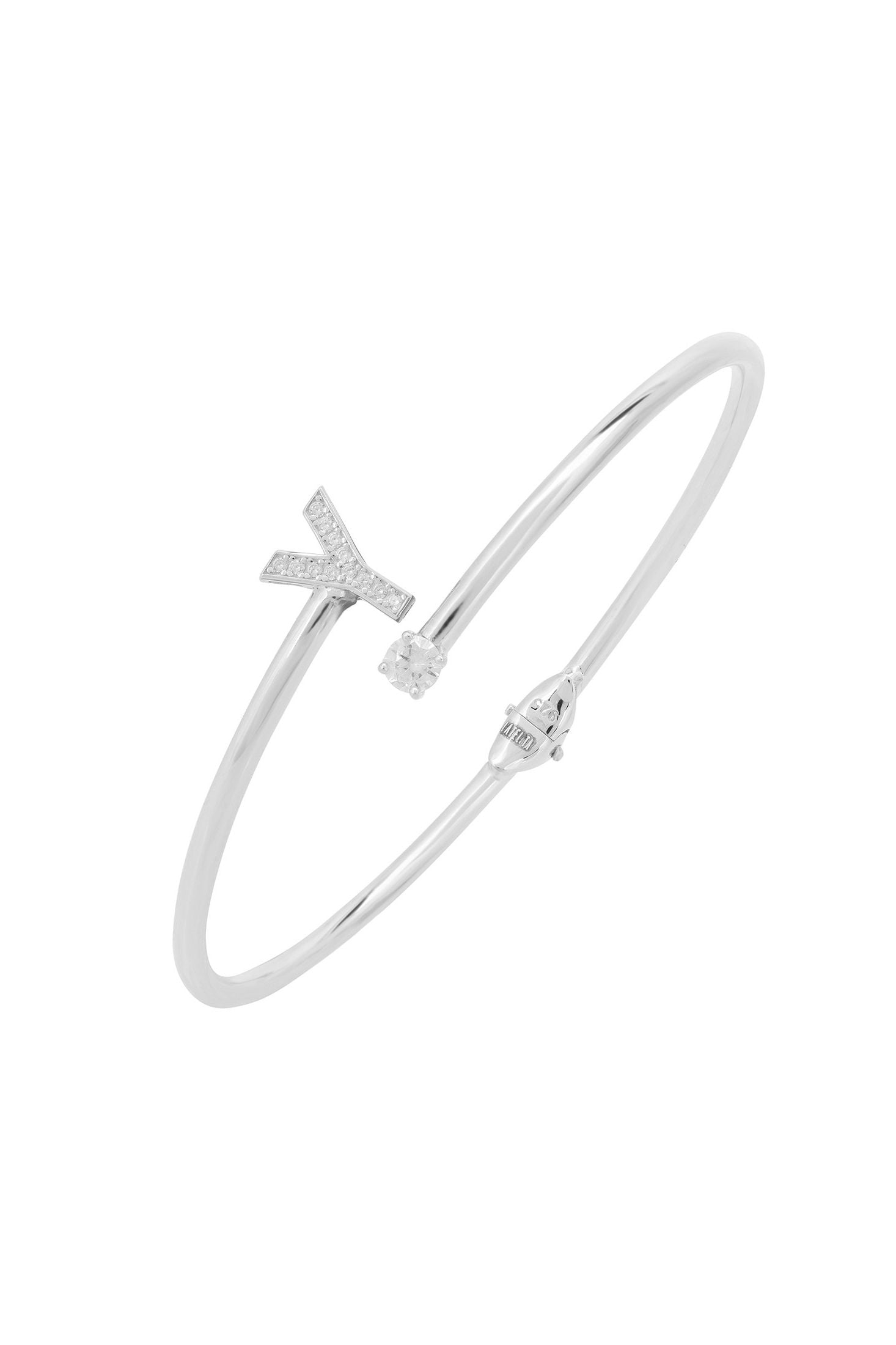 Initial 'Y' silver bracelet.