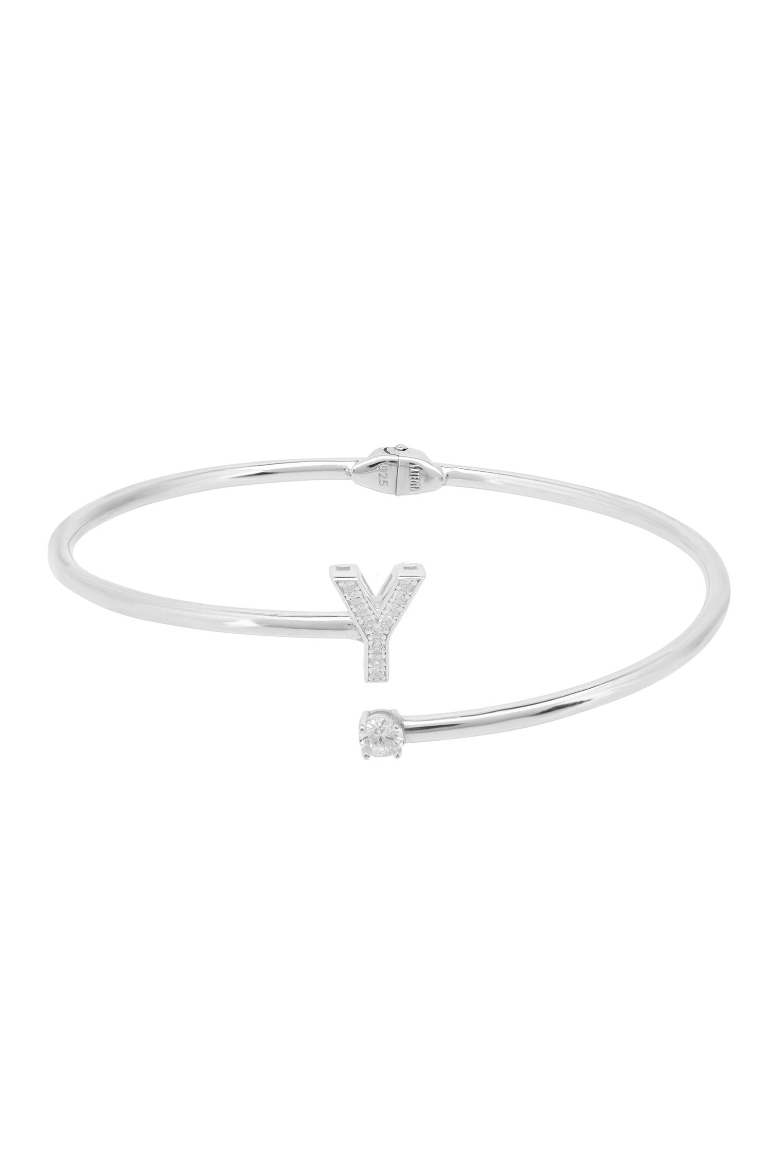 Initial 'Y' silver bracelet.