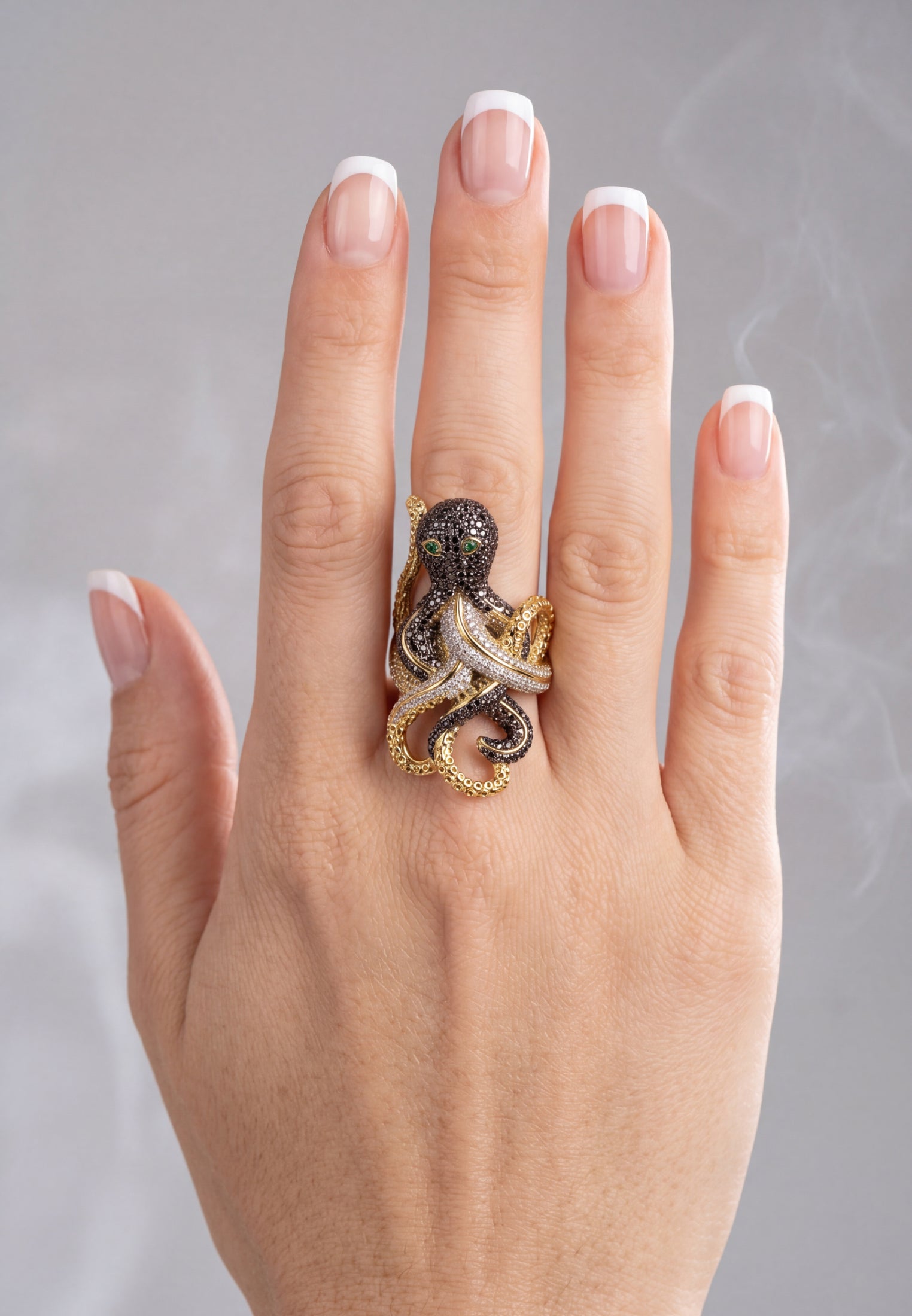 Octopus Cocktail Ring Nordic Gold Adjustable