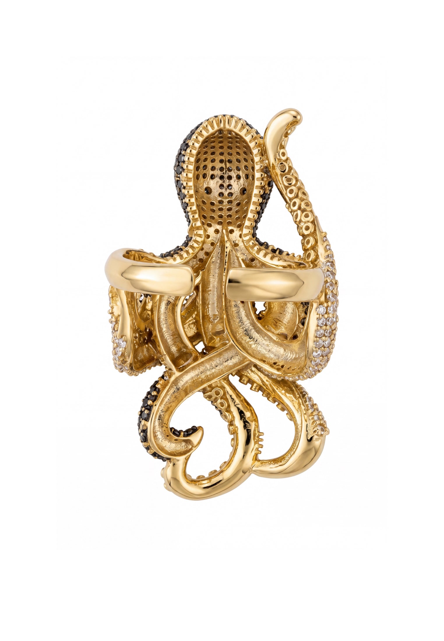 Octopus Cocktail Ring Nordic Gold Adjustable