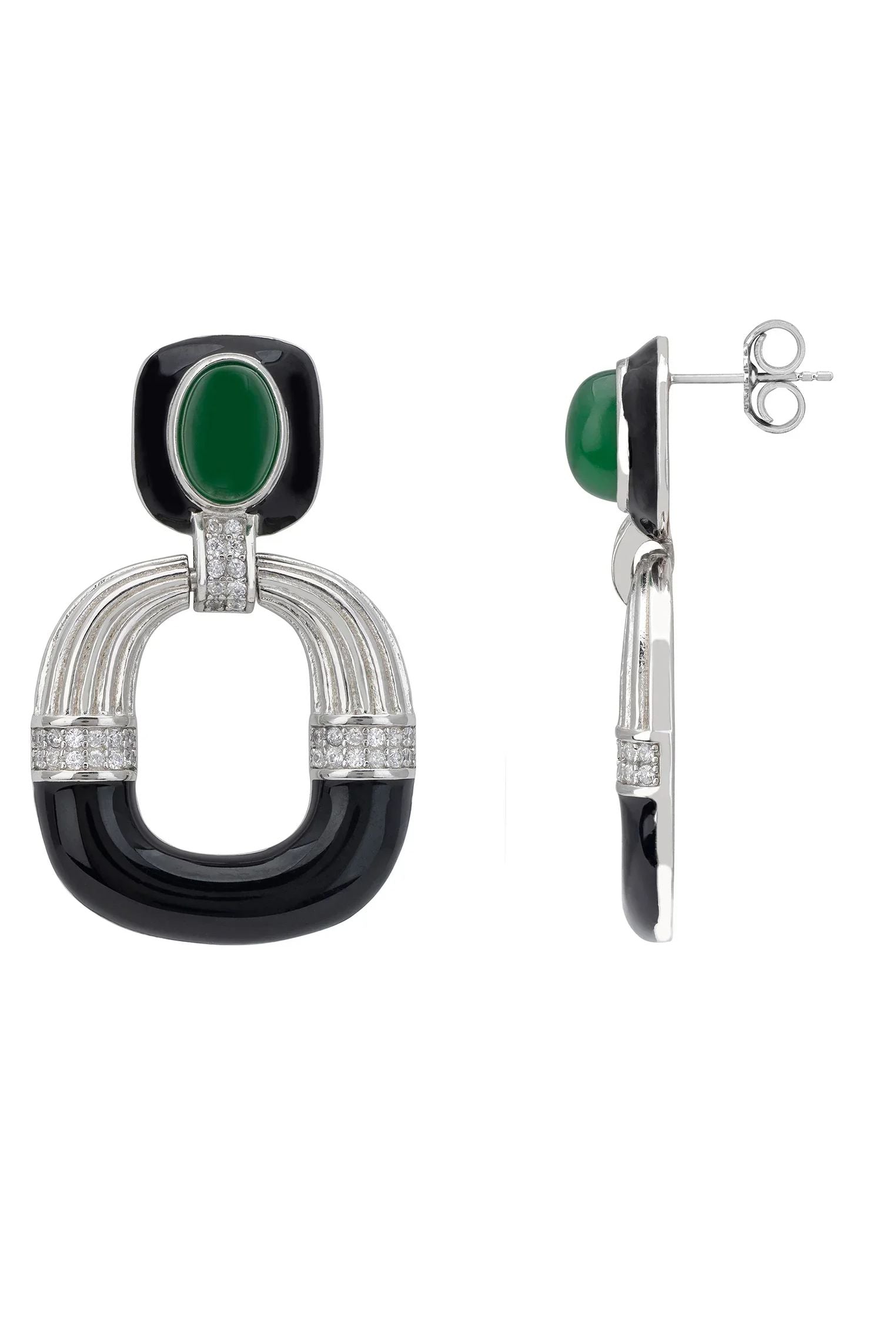 Push backing of the earrings.