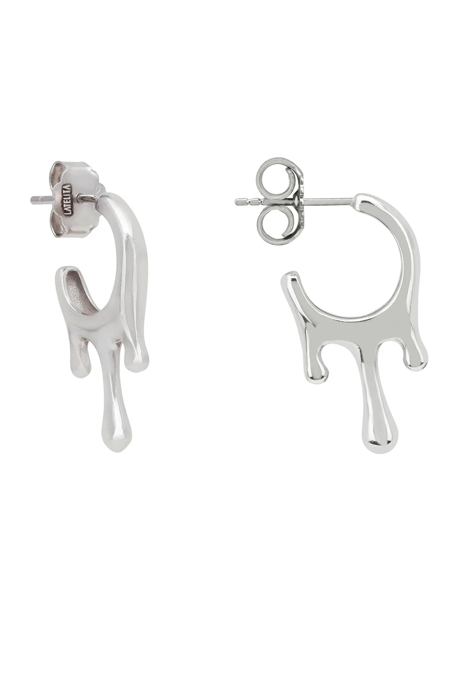 Push backing of the earrings.