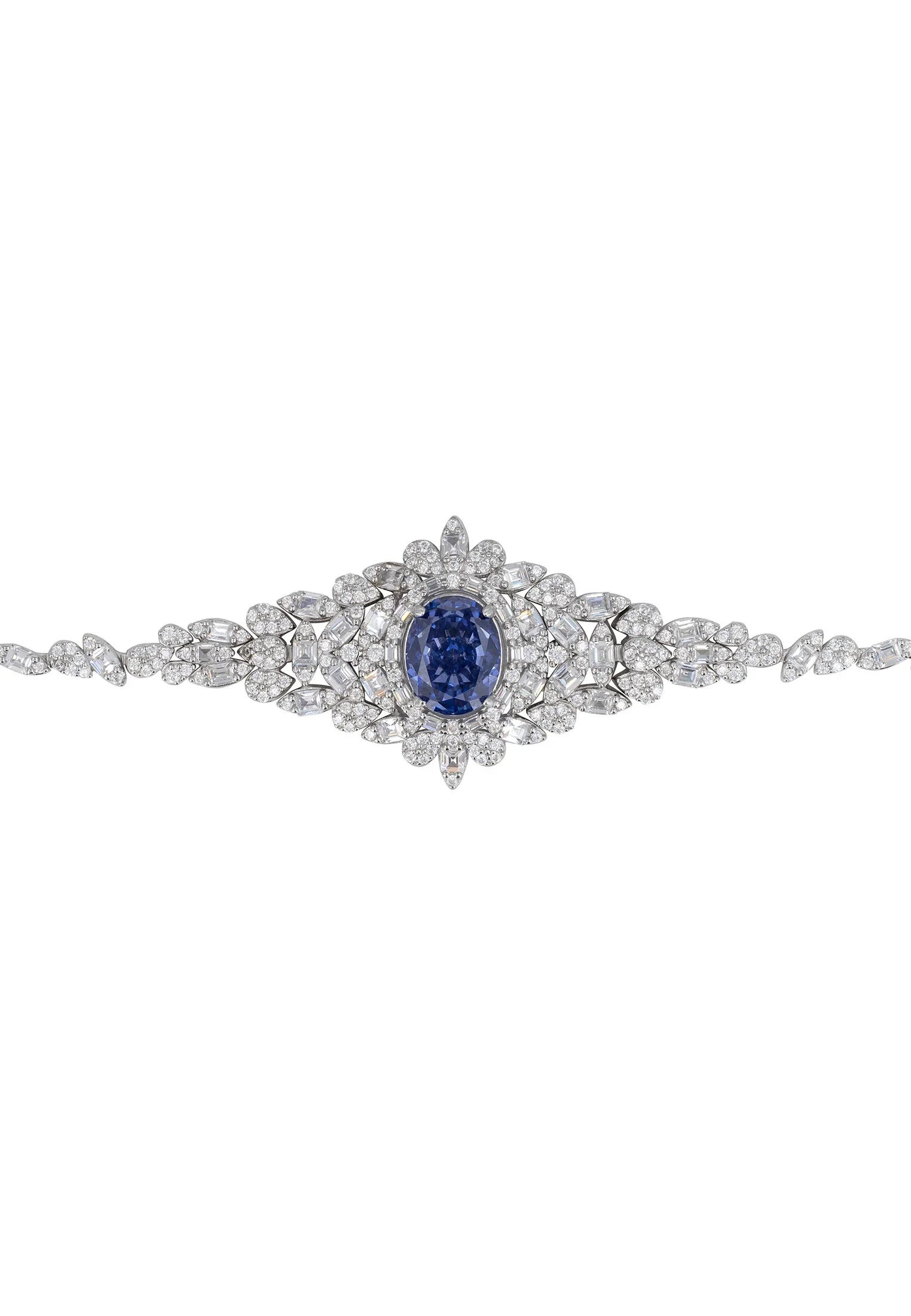 Sapphire centerpiece diamond bracelet.