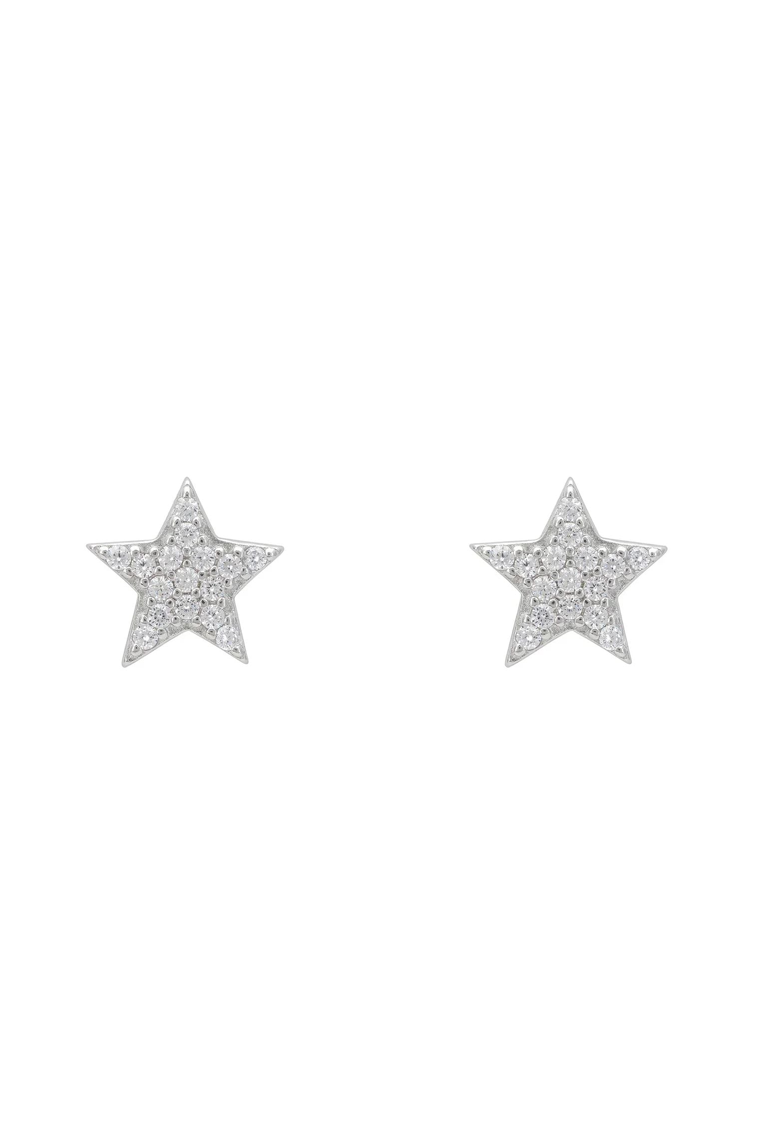 Diamond star stud earrings.