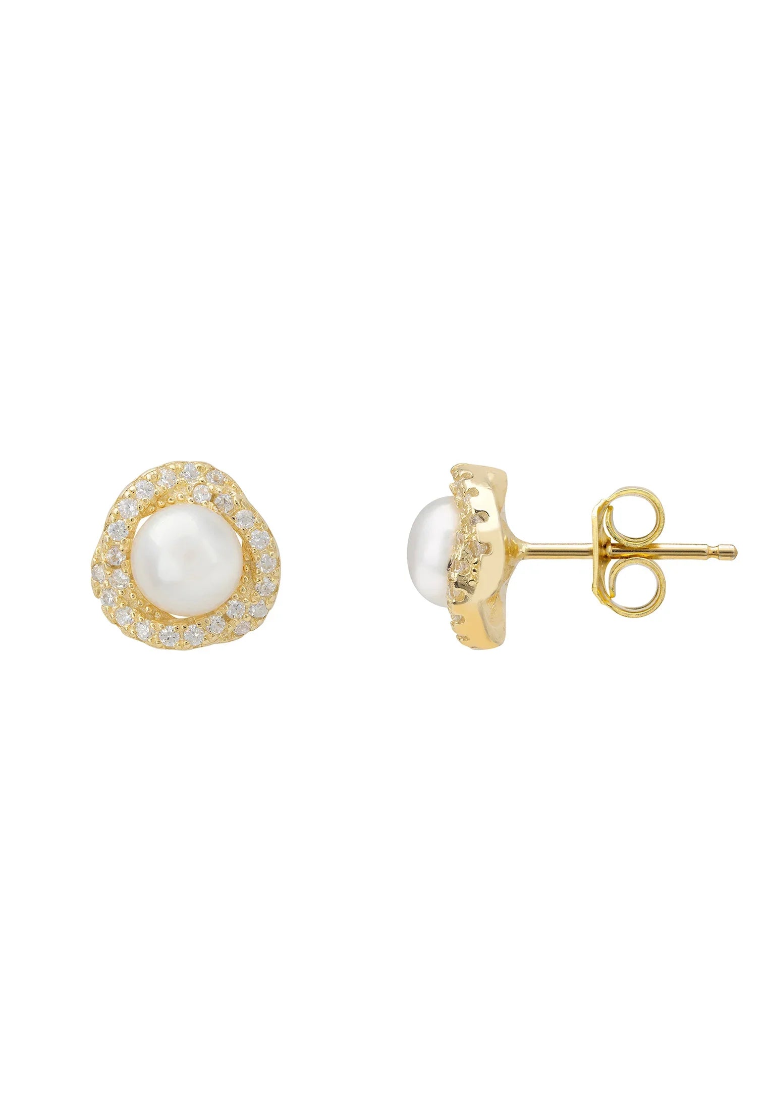 Push backing of the earrings.