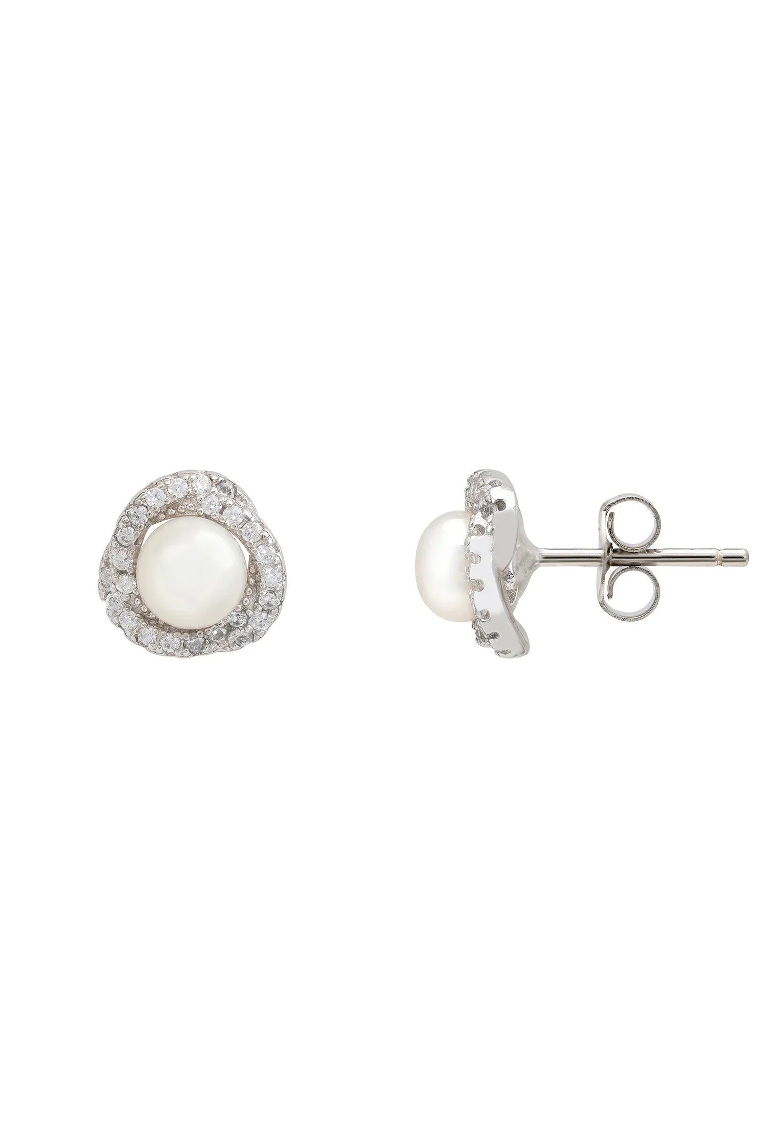 Push backing of the earrings.