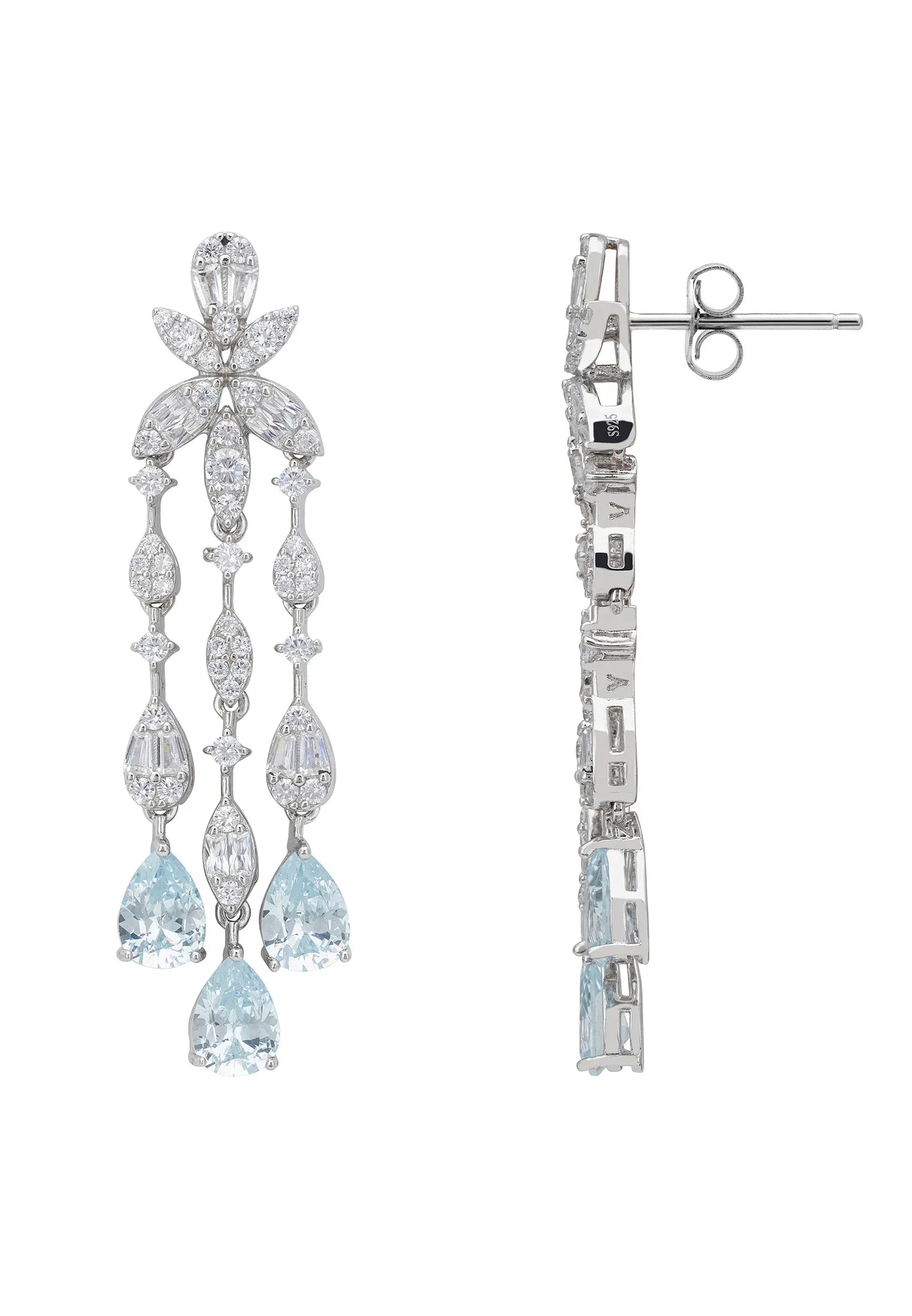 Push backing of the earrings.