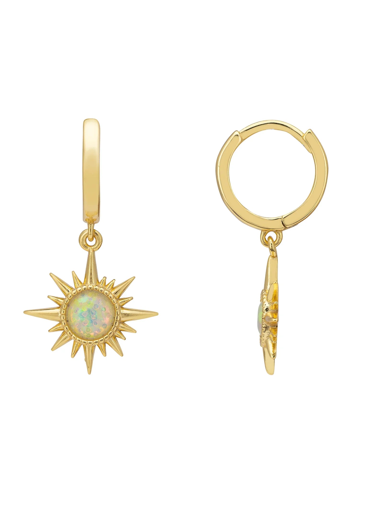 The hinge of the hoop earrings.