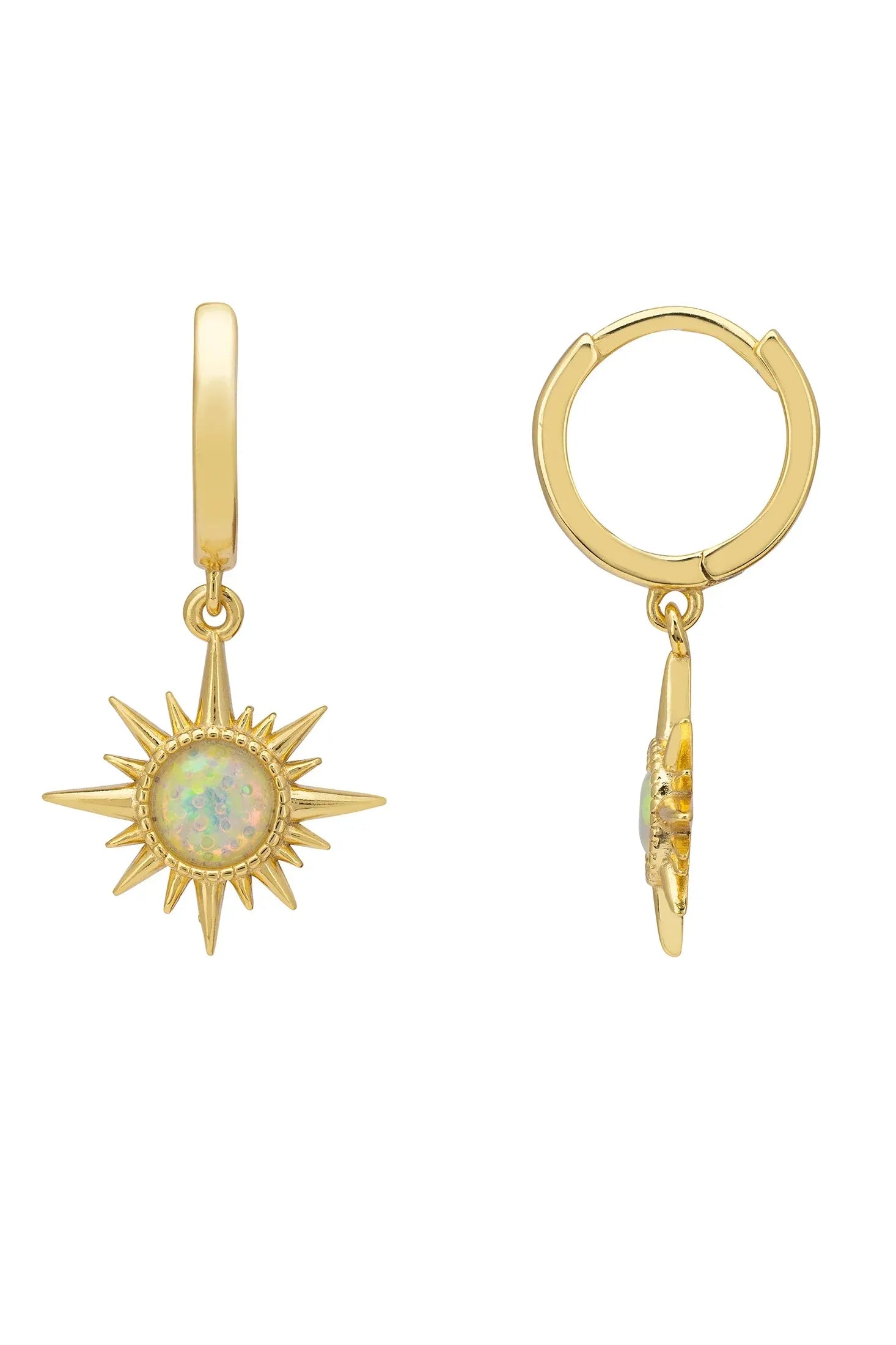 The hinge of the hoop earrings.