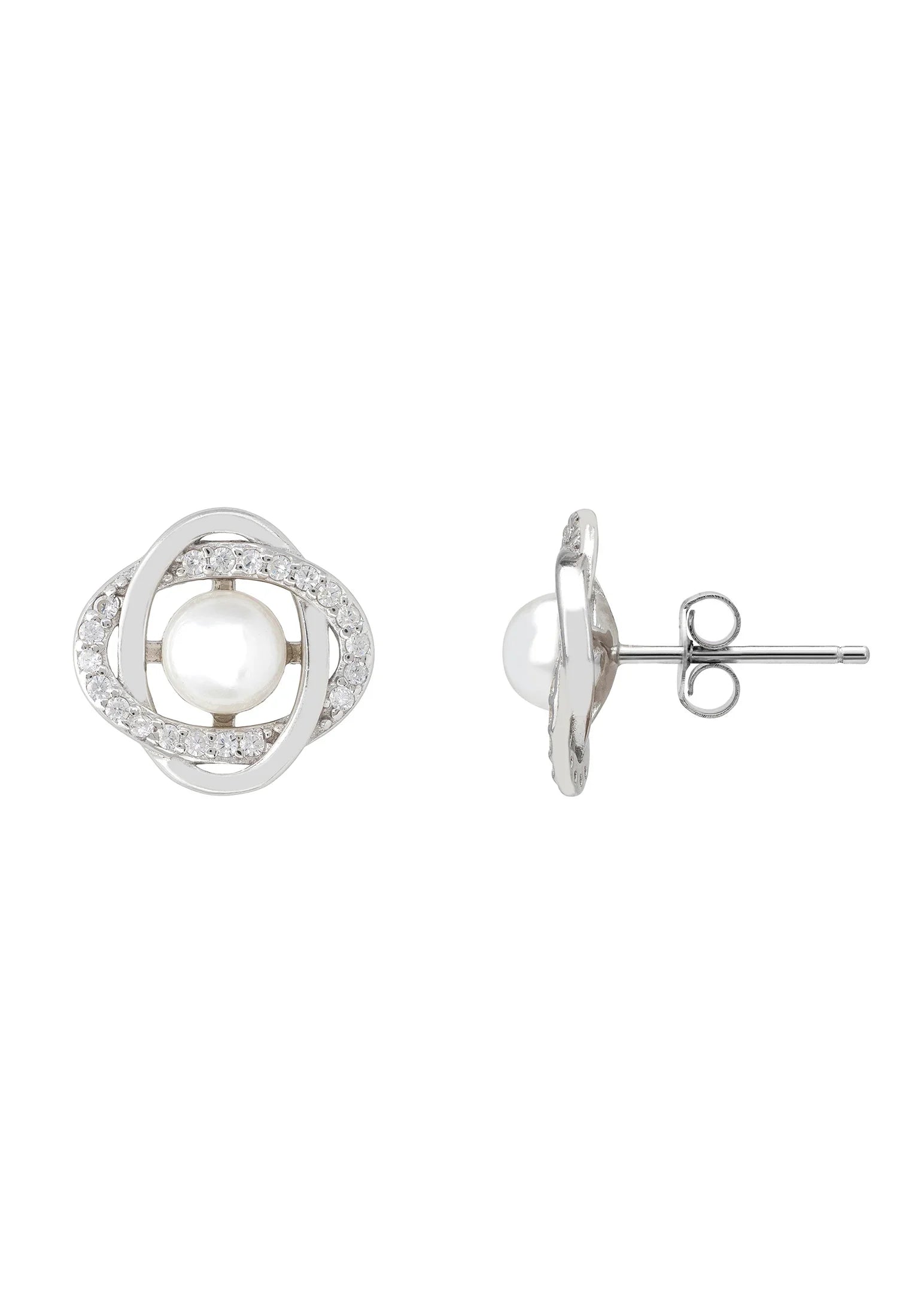 Push backing of the earrings.