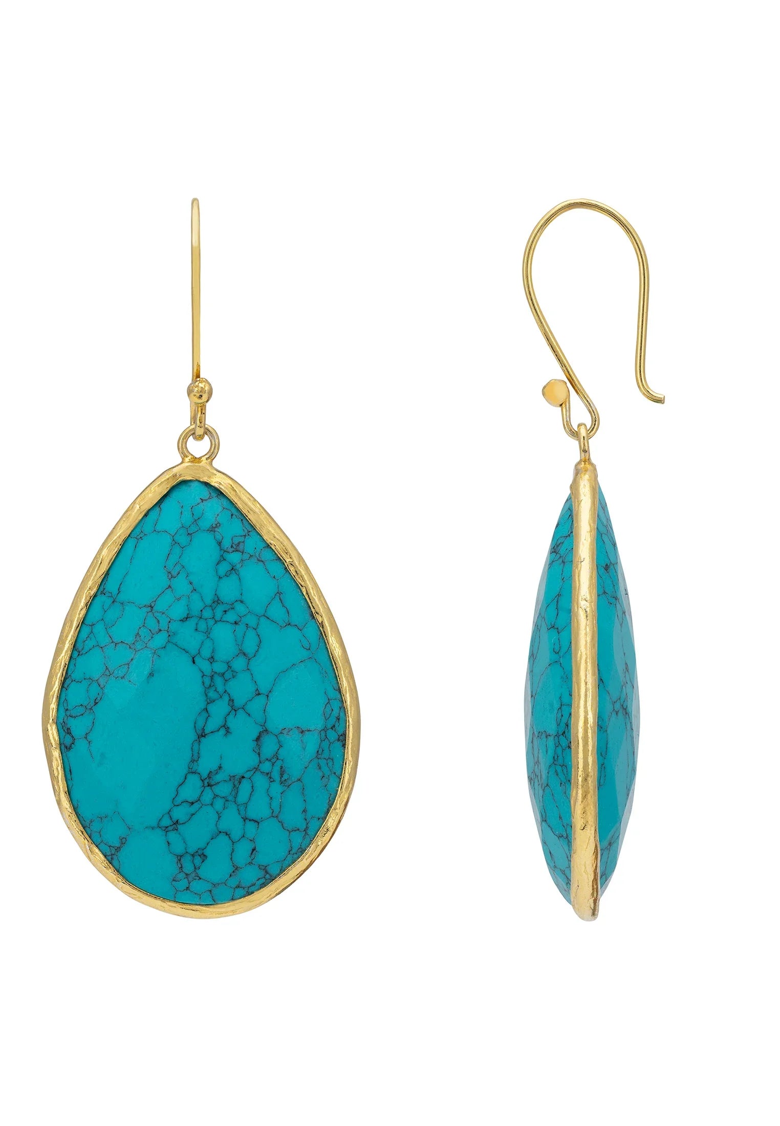 The hooks of the earrings.