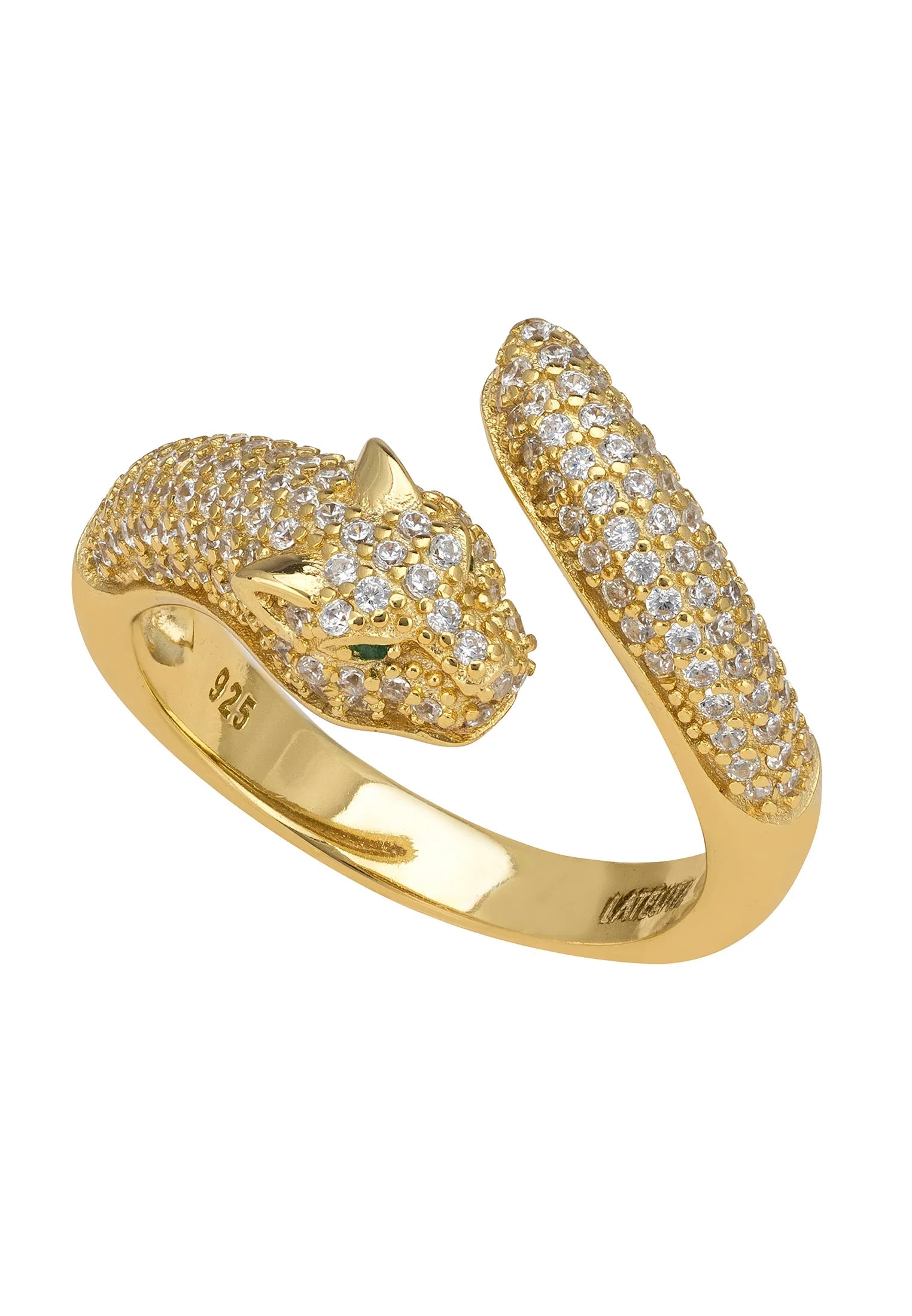 Diamond and gold jaguar ring.