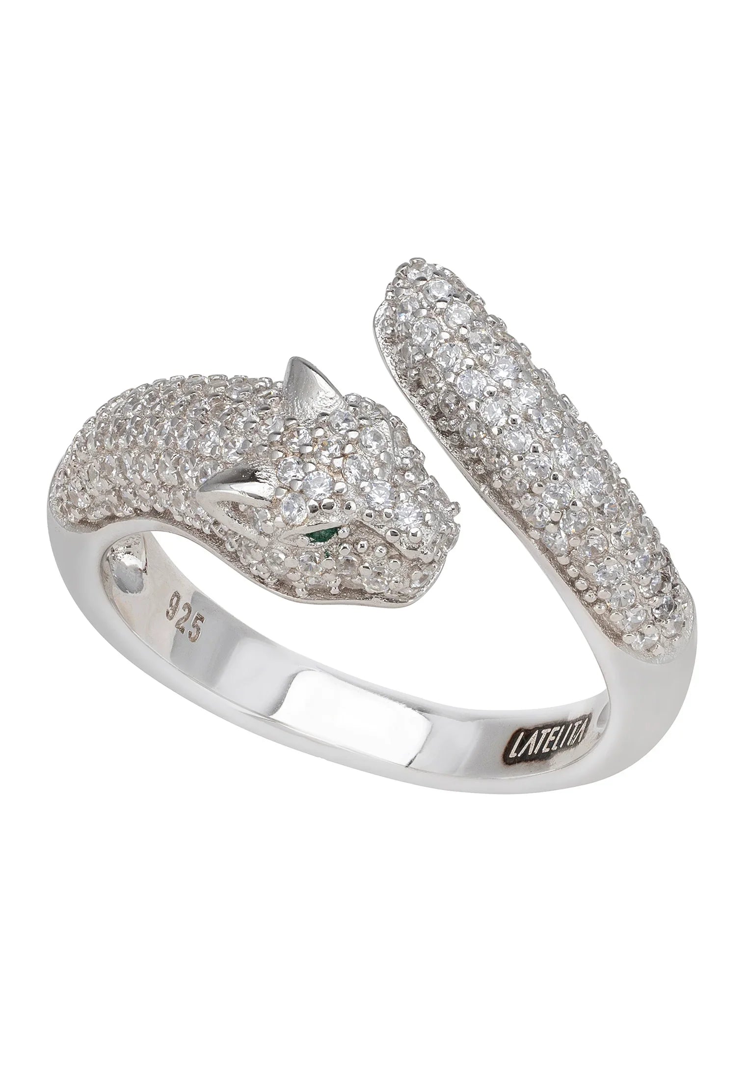 Diamond jaguar ring.