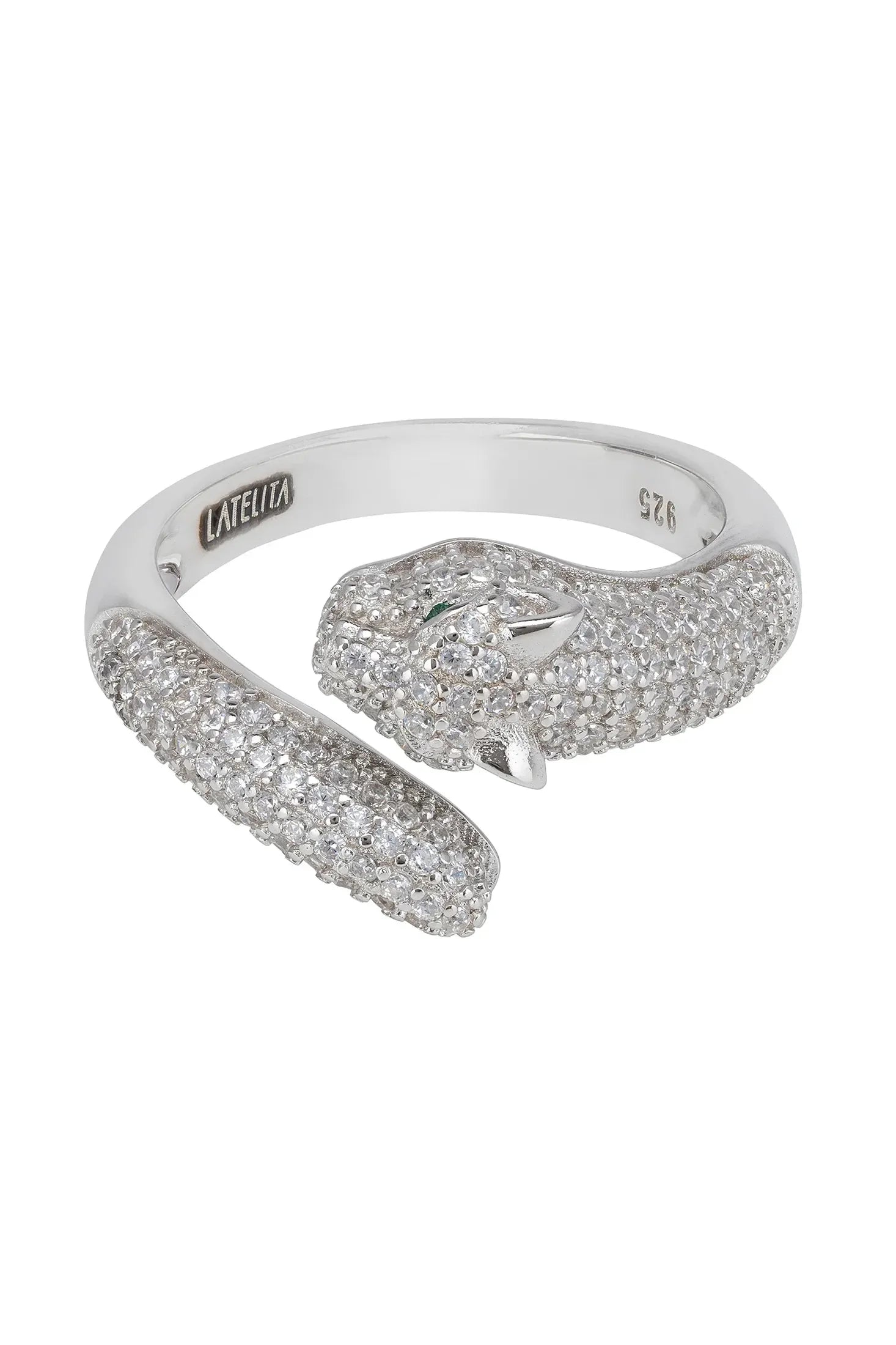 Diamond jaguar ring.