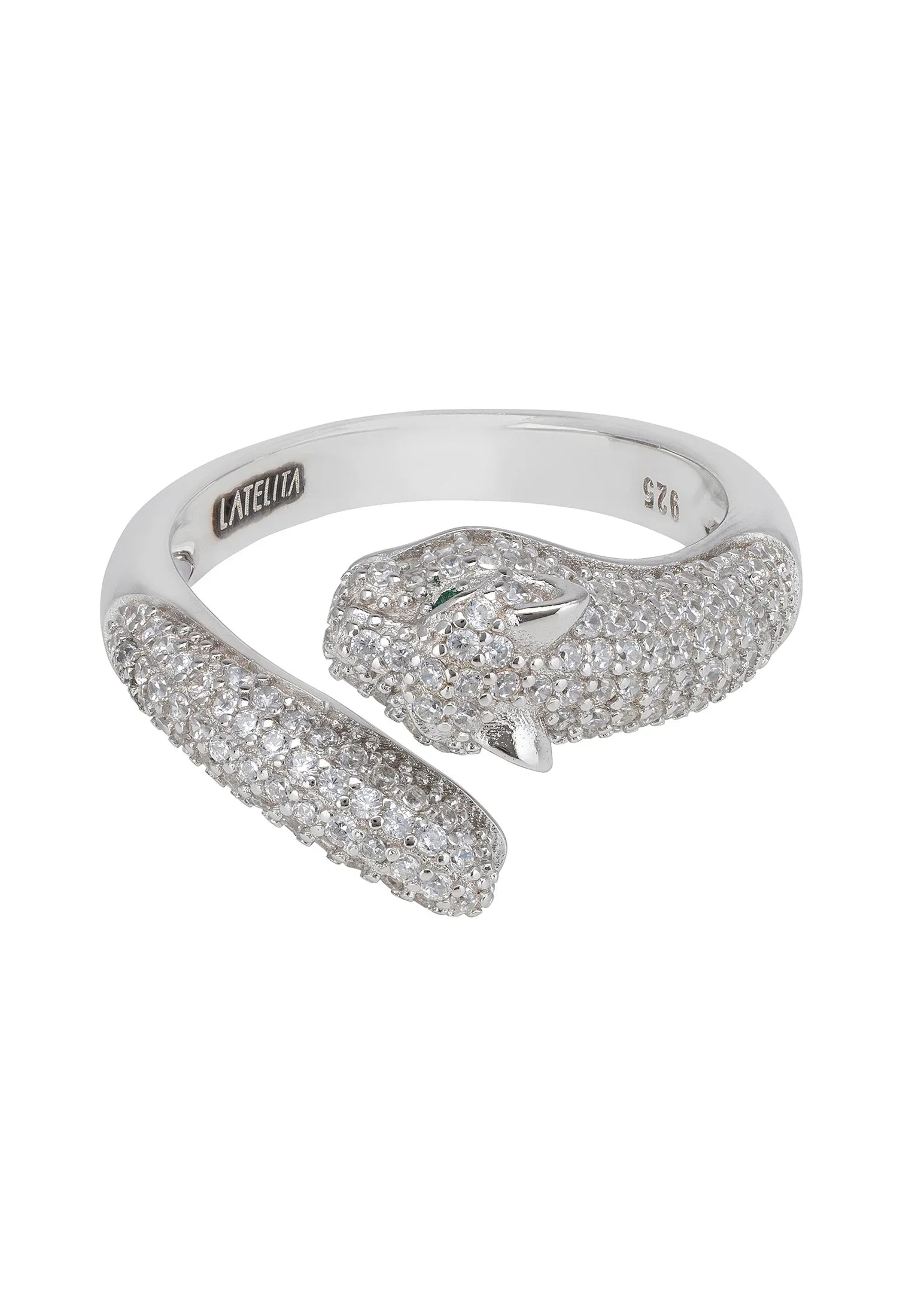 Diamond jaguar ring.