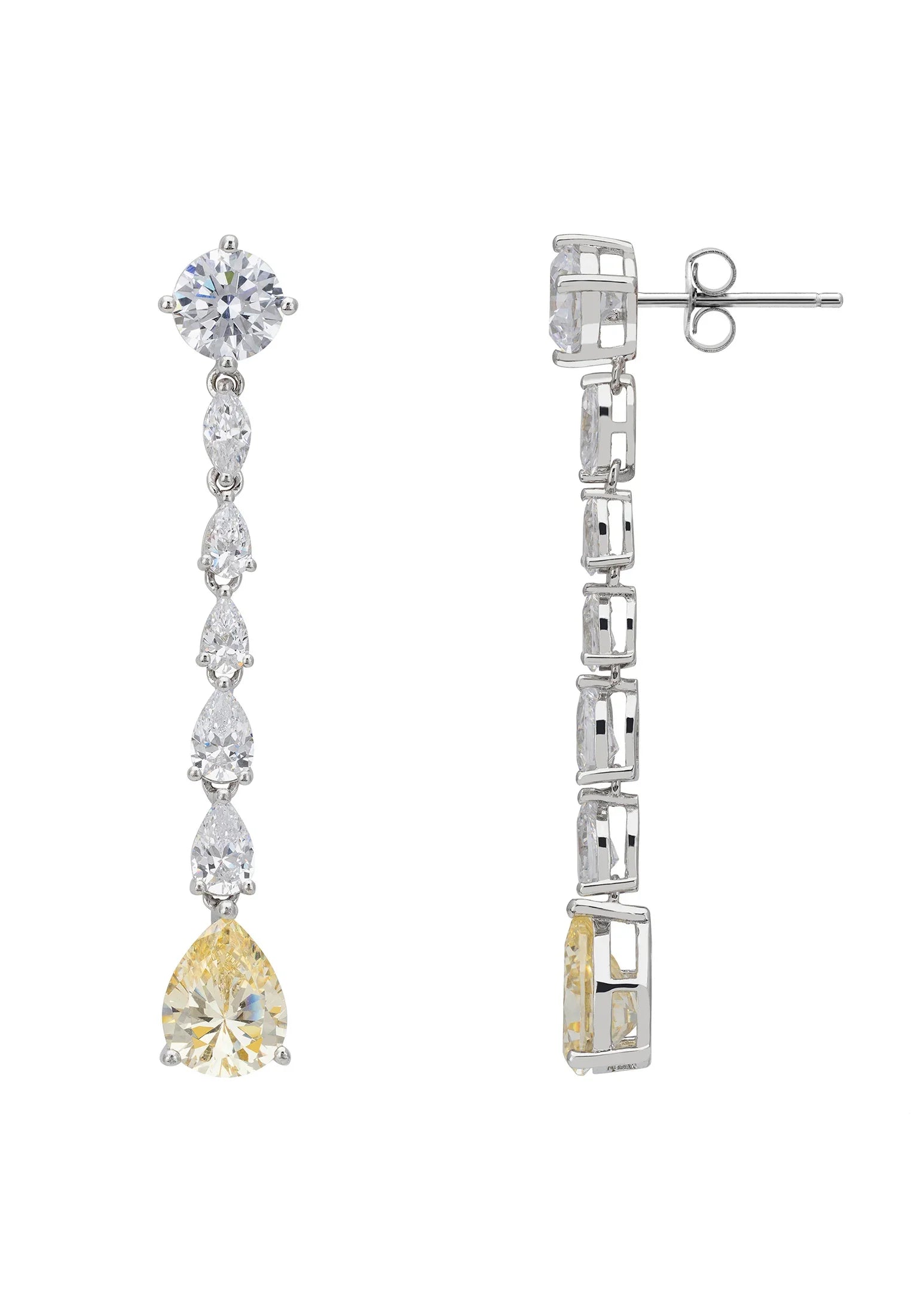 Push backing of the earrings.