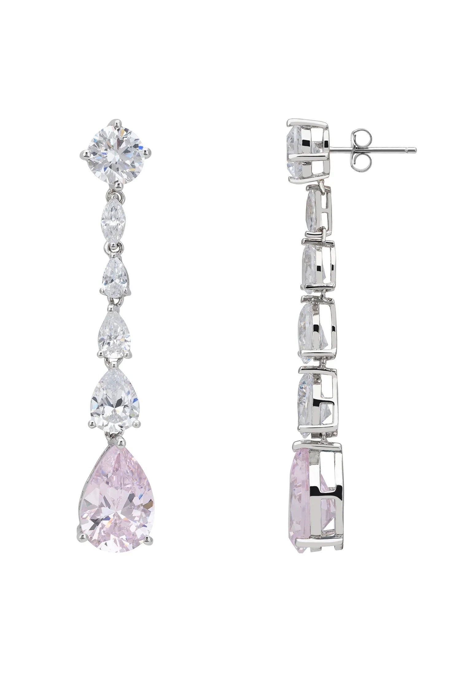 Push backing of the earrings.