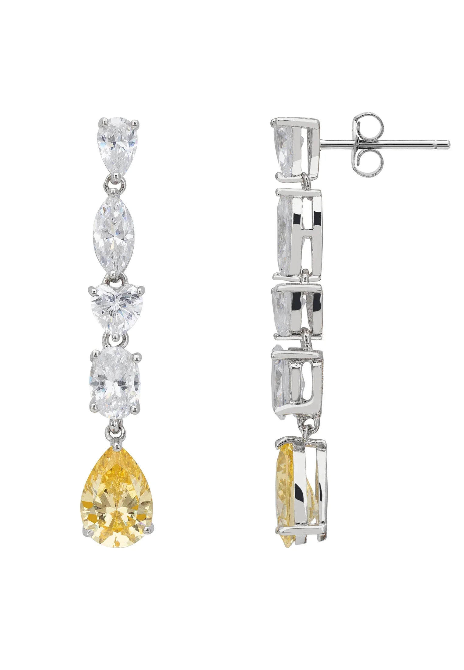 Push backing of the earrings.