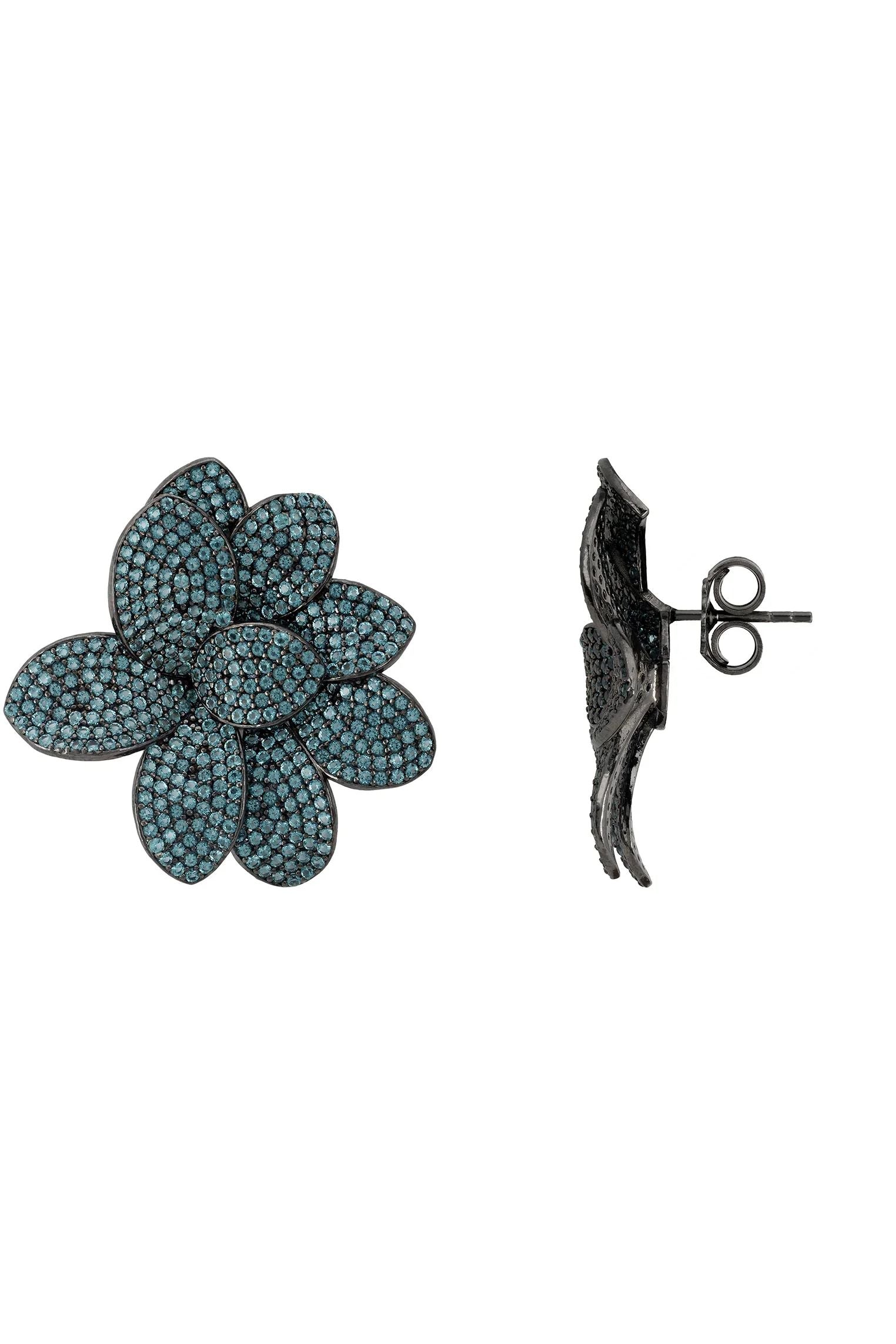 Push backing of the earrings.