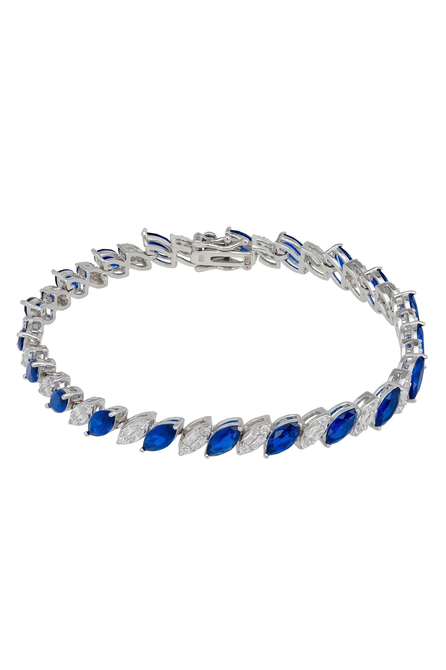 Sapphire and diamond bracelet.