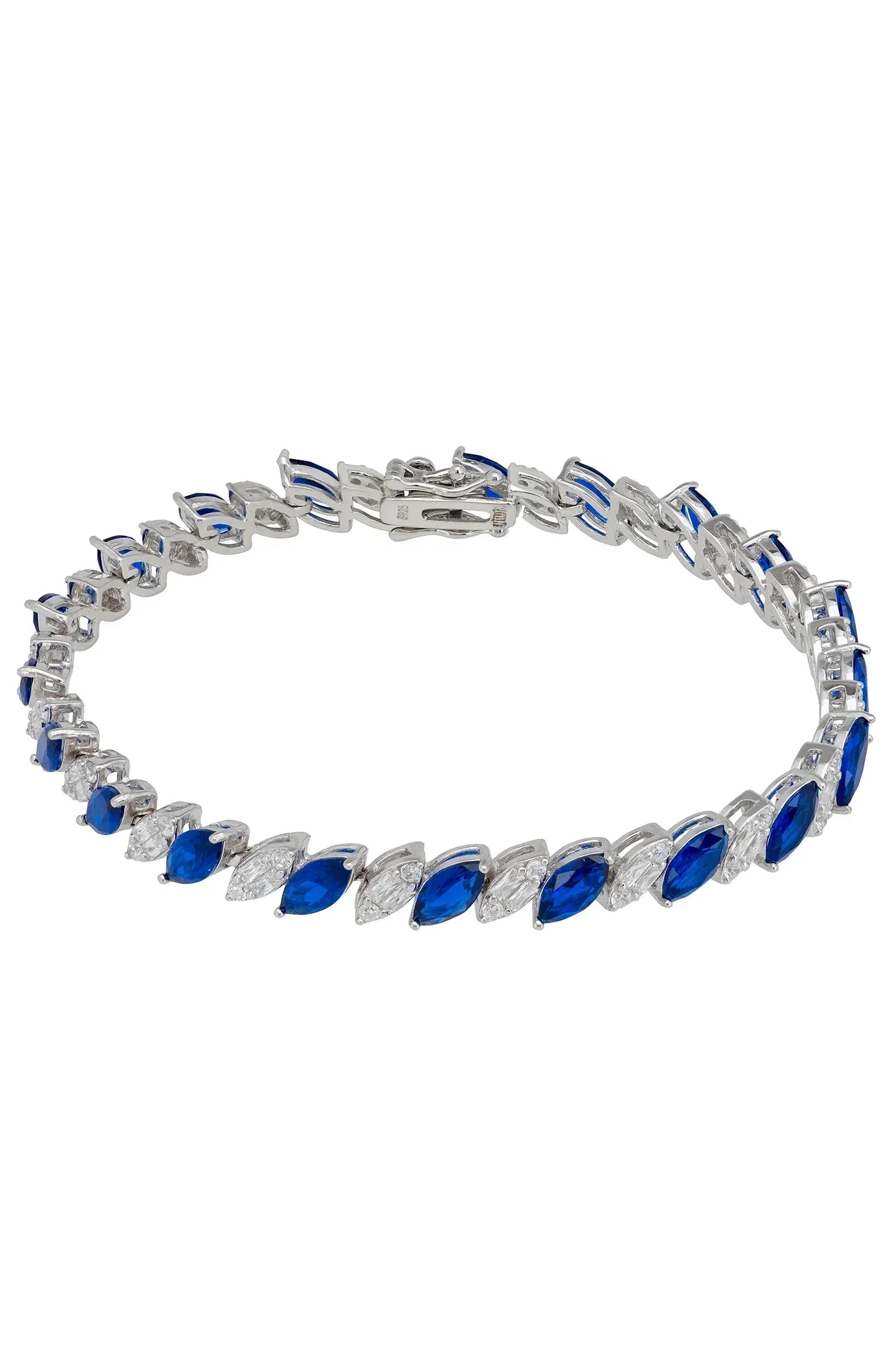 Sapphire and diamond bracelet.