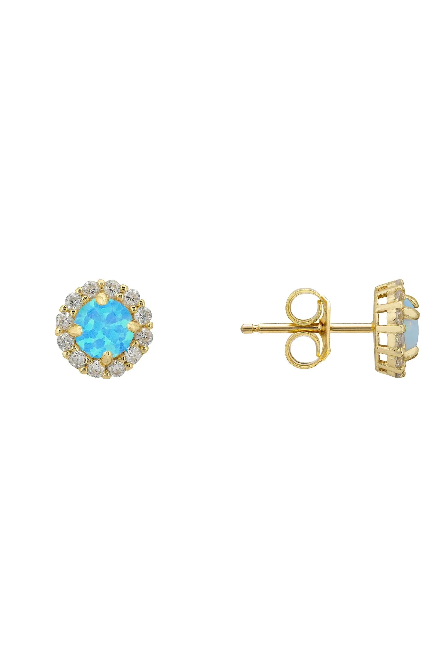Push backing of the earrings.