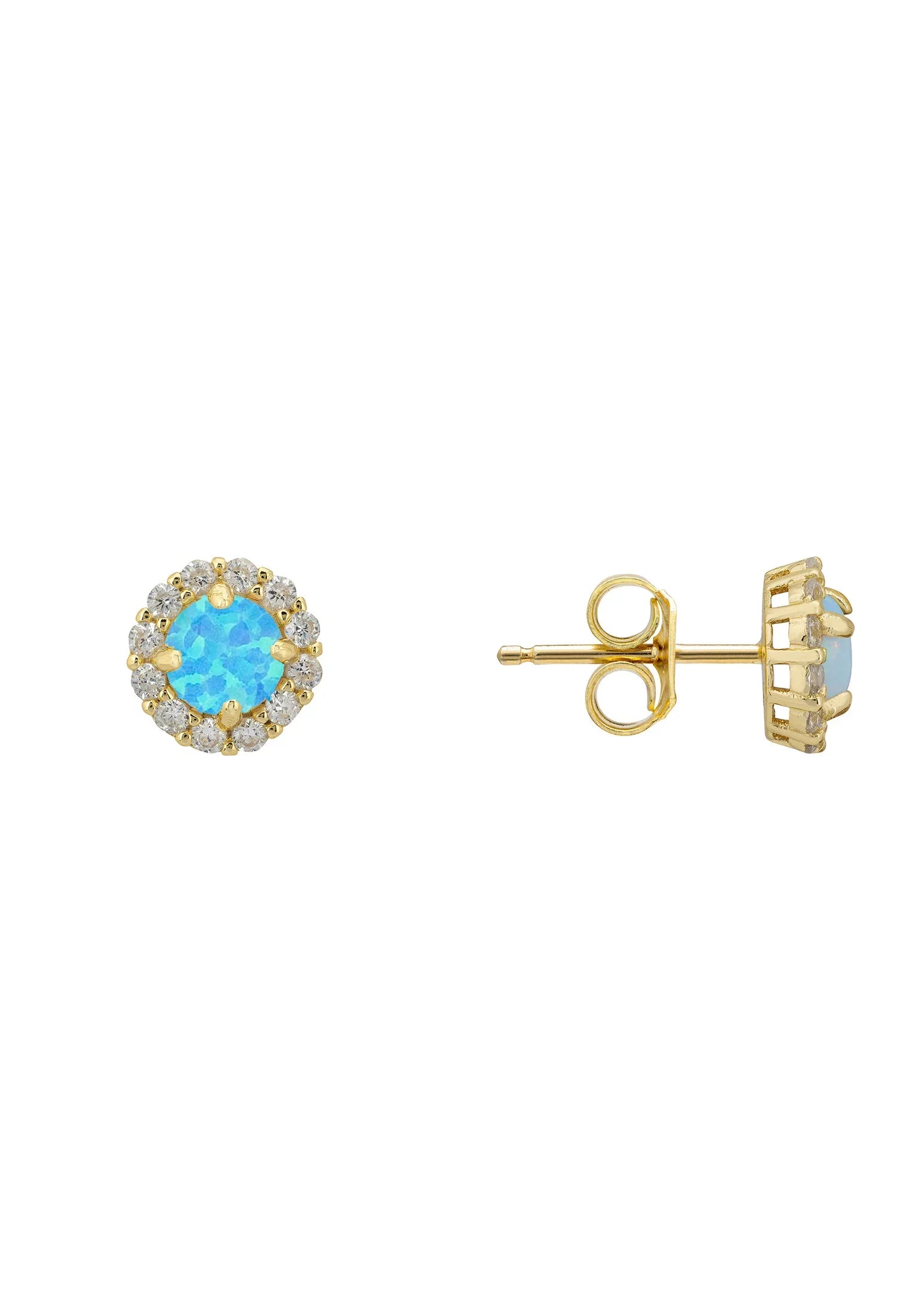 Push backing of the earrings.