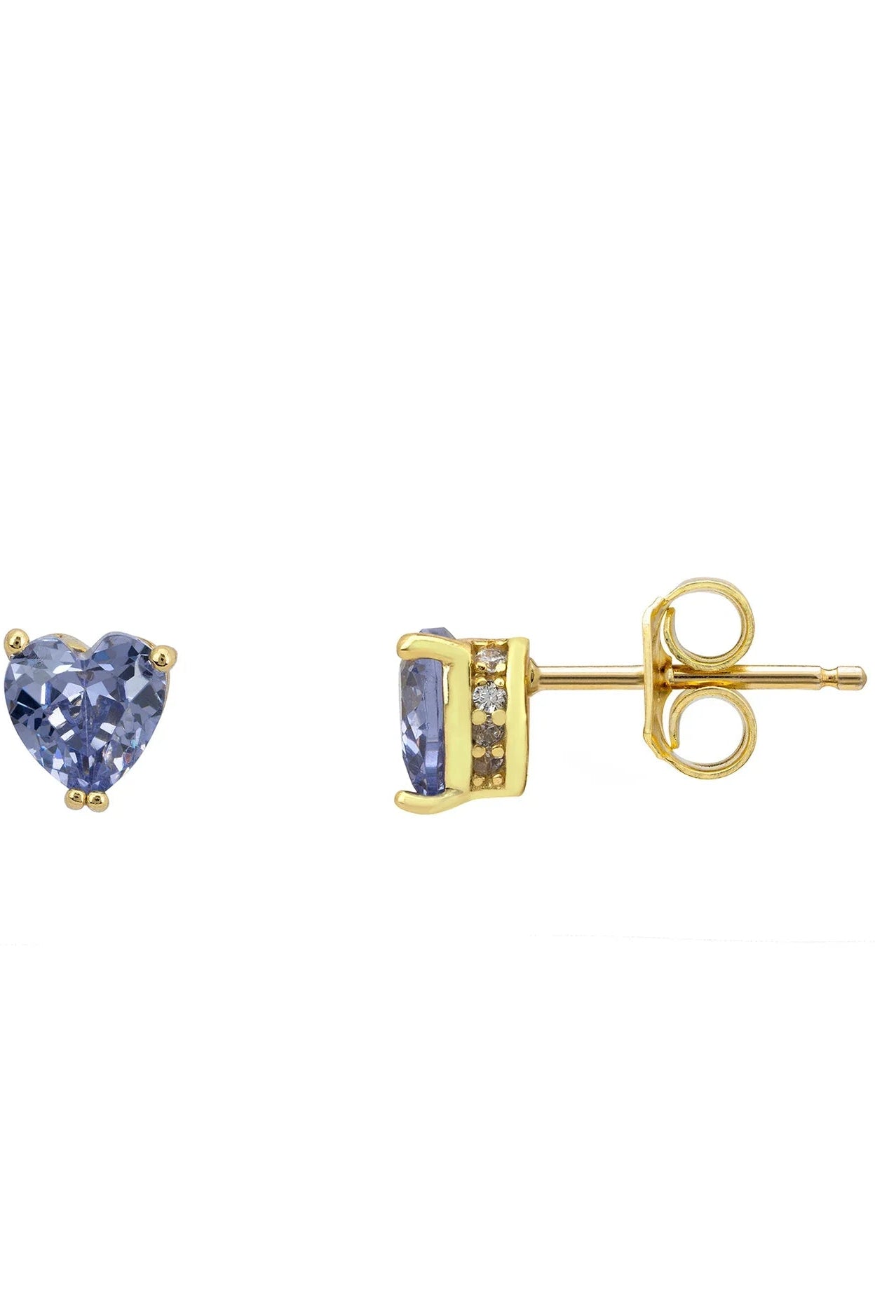 Push backing of the earrings.